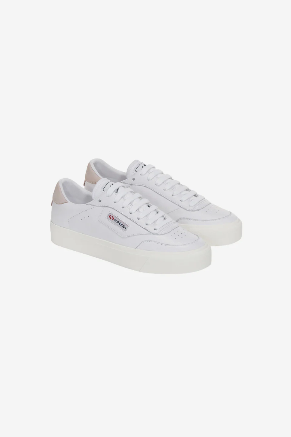 3843 All White Leather Sneaker - Image 2