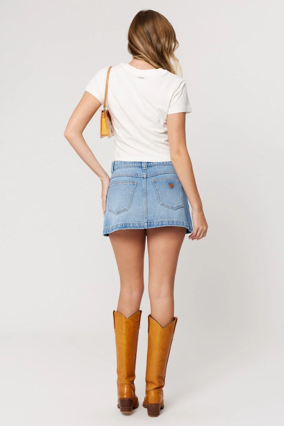 95 Jem Blue Aline Denim Mini Skirt - Image 3