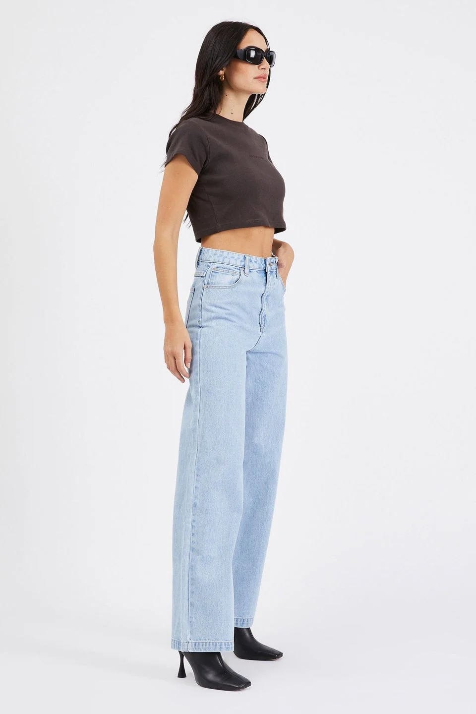 94 High Wide Walk Away Light Blue Denim Jean - Image 4