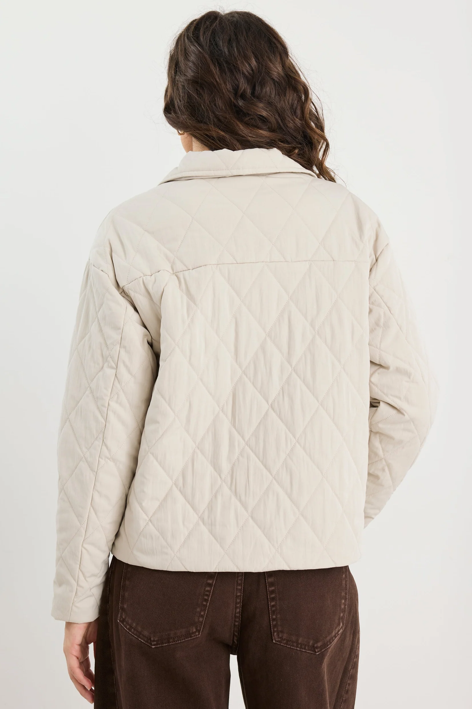 Absolute Putty Collared Quilted Puffer Jacket - Image 4