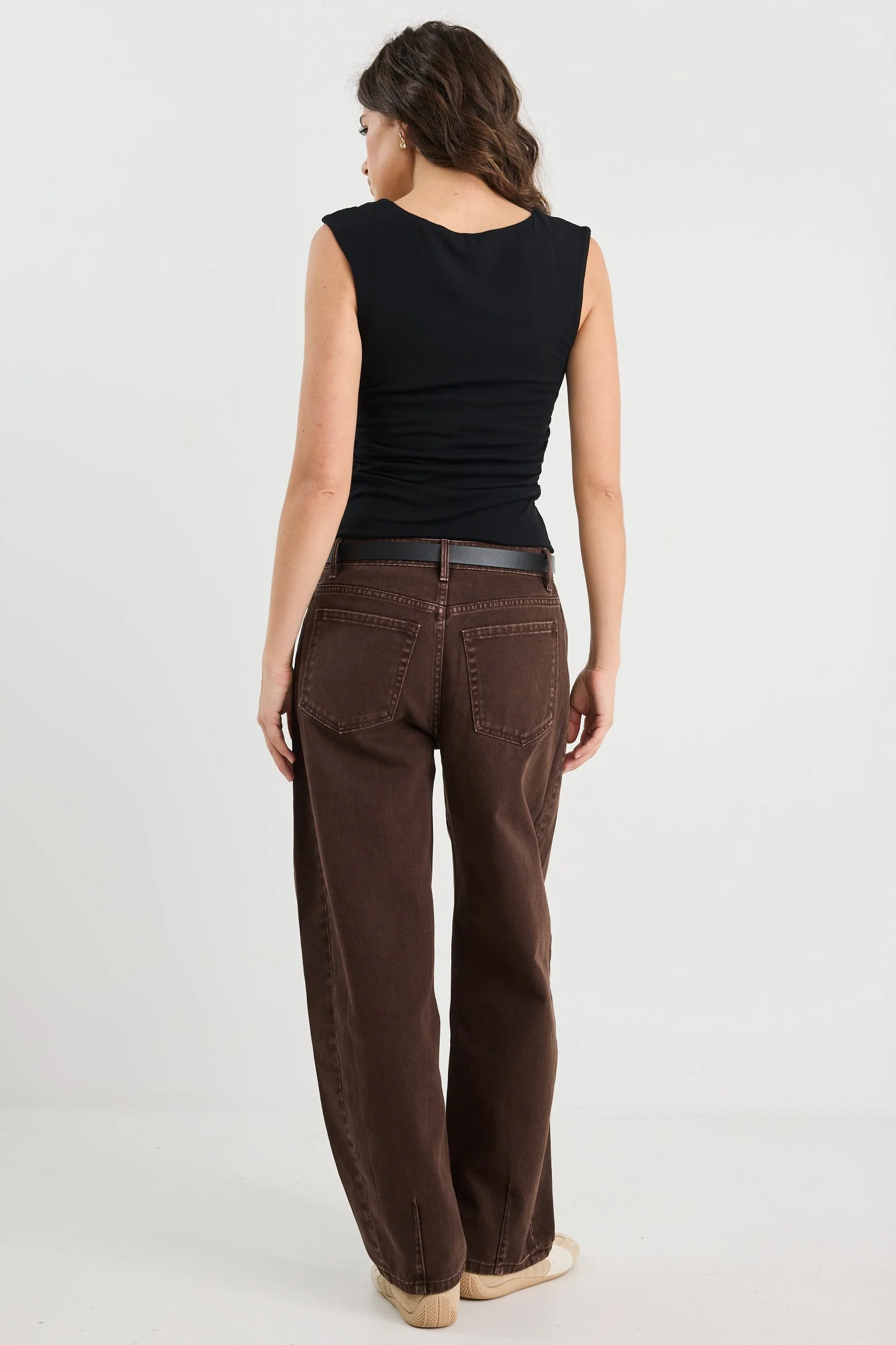 Affirmation Black Ruched Square Neck Top - Image 5