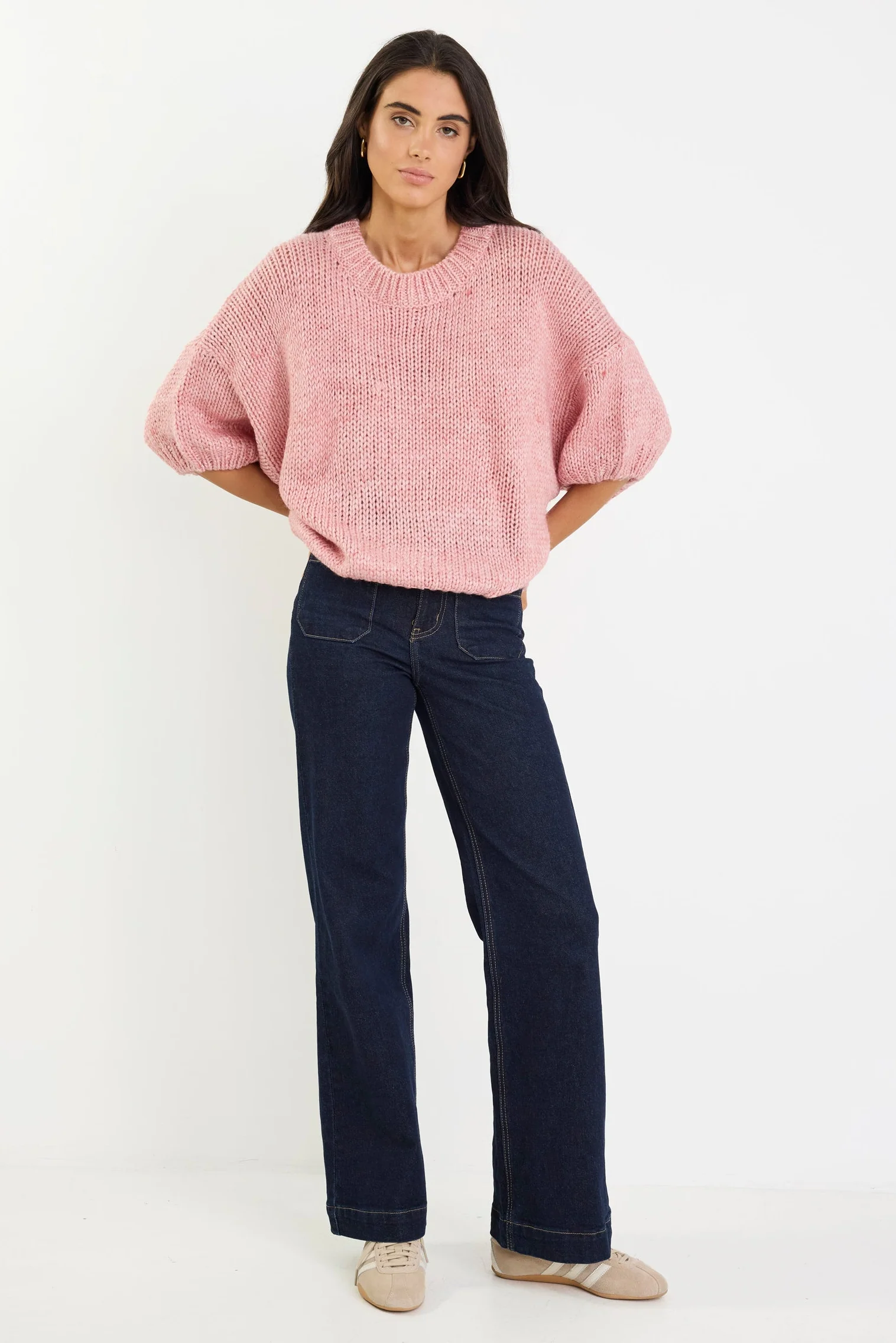 Alora Raspberry Wool Blend SS Knit Top - Image 3