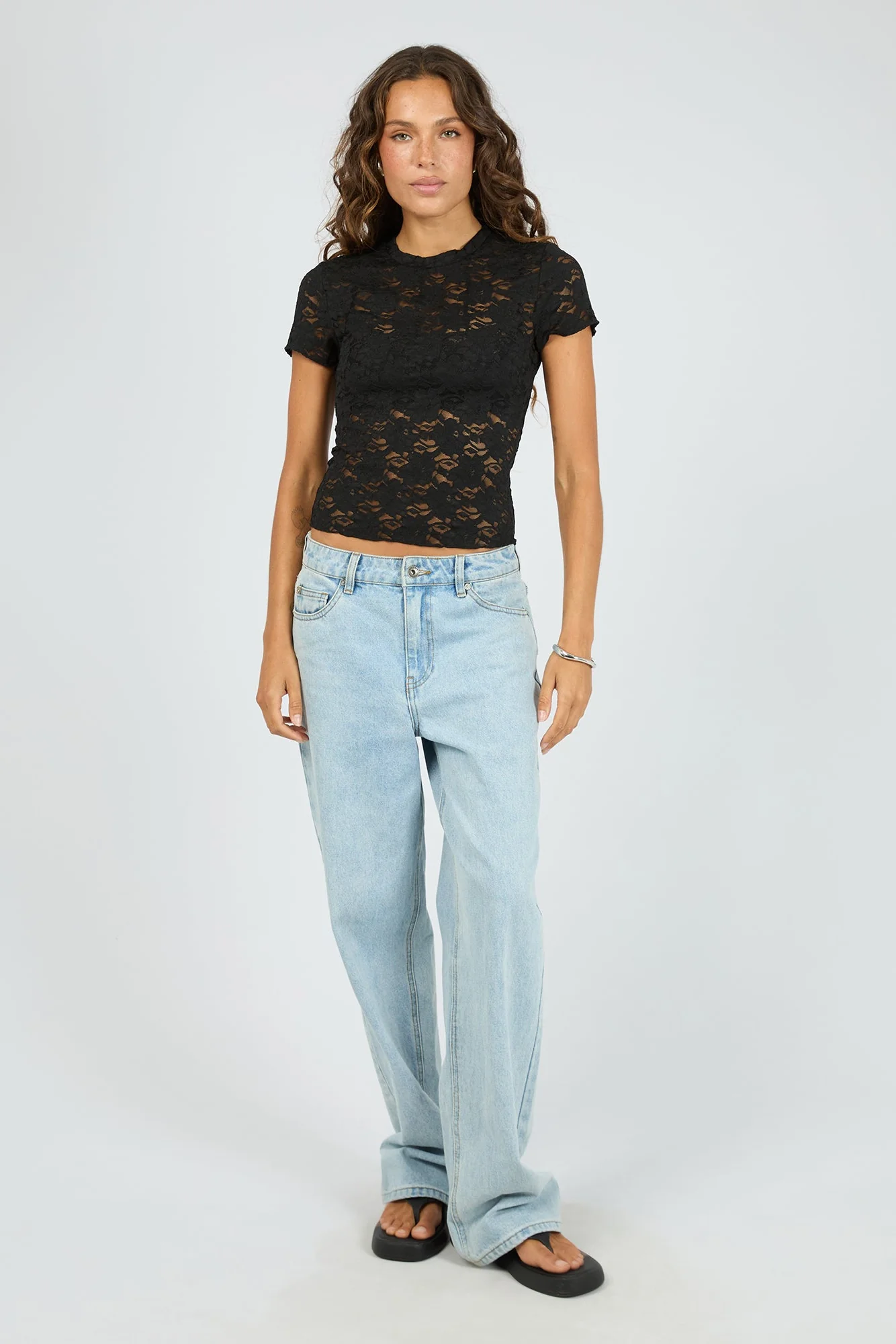 Anella Black Lace SS Top - Image 2