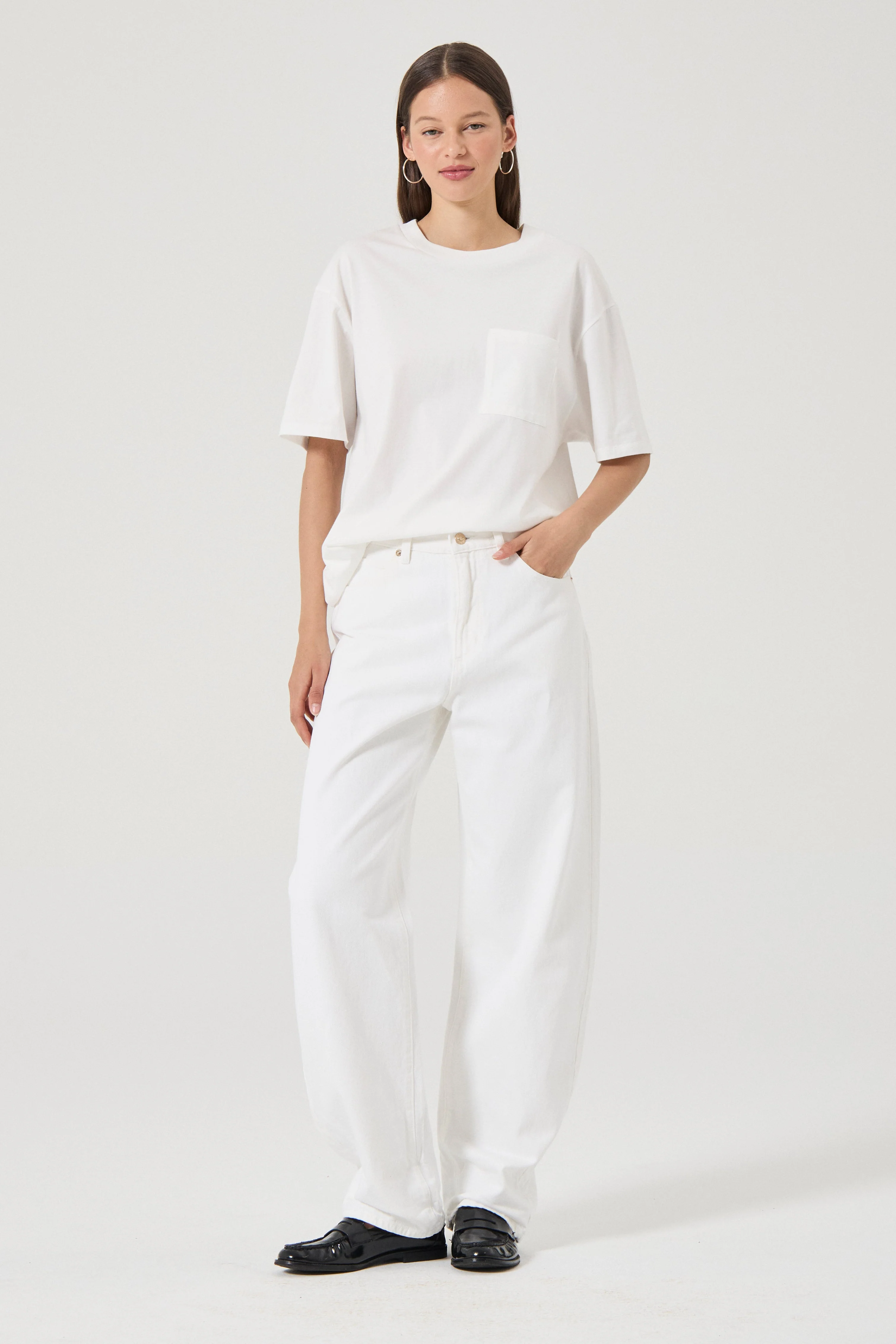 Arc White Gold Barrel Jean