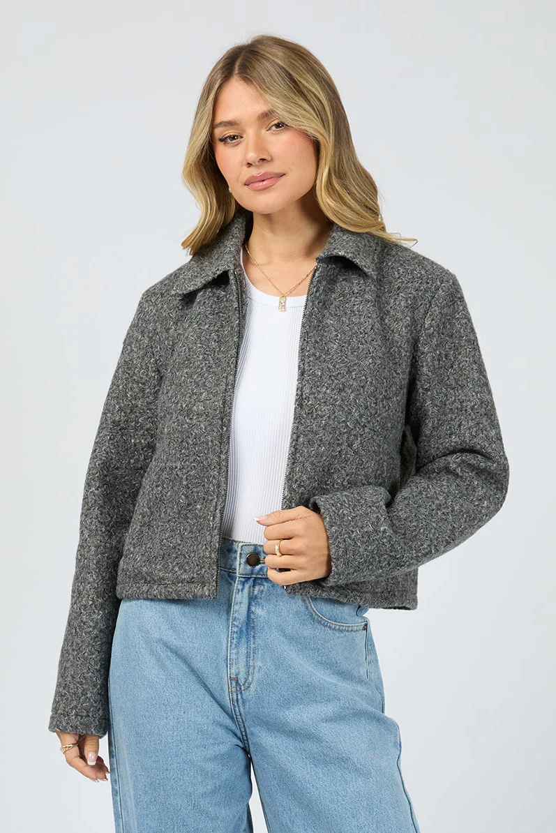 Ariana Grey Marle Boucle Jacket - Image 3