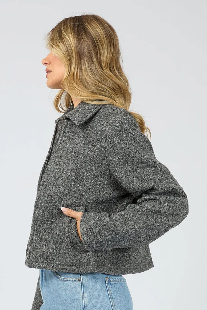 Ariana Grey Marle Boucle Jacket - Image 6