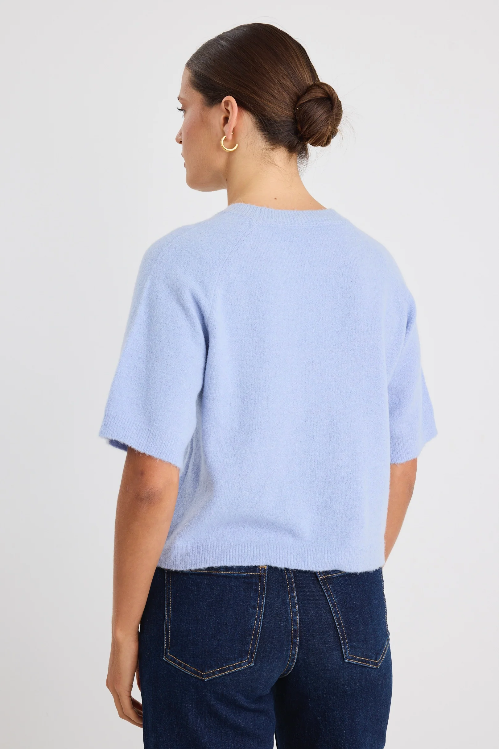 Assemble Ice Blue Alpaca Blend Raglan Knit Tee - Image 6