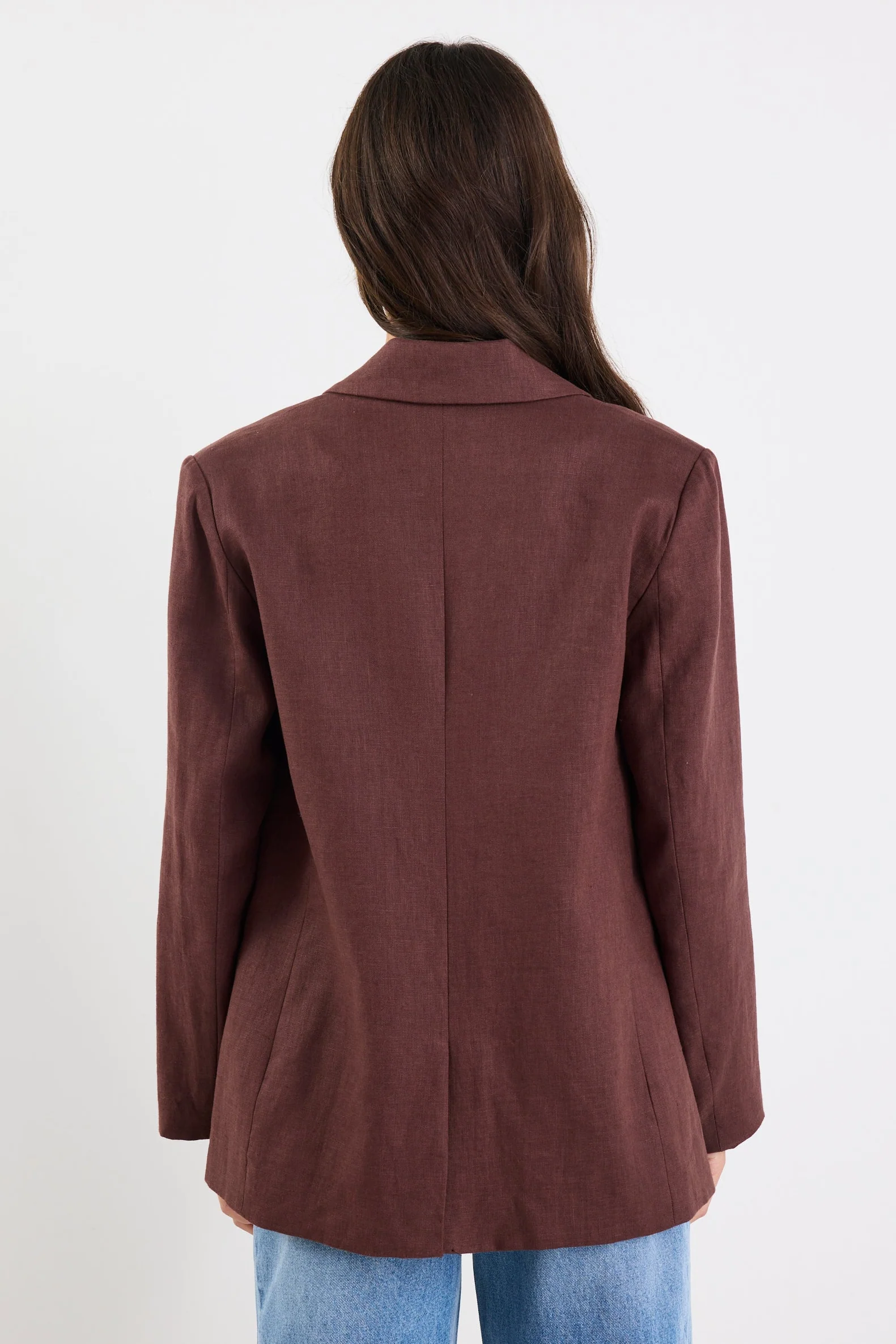 Atlantic Chocolate Linen Classic Blazer - Image 7