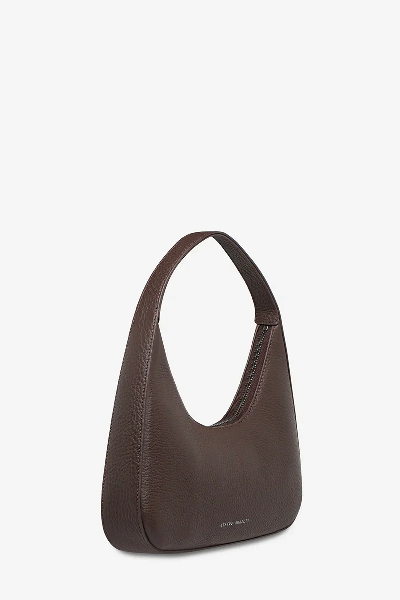 Aurora Cocoa Leather Structured Shoulder Bag - Image 3