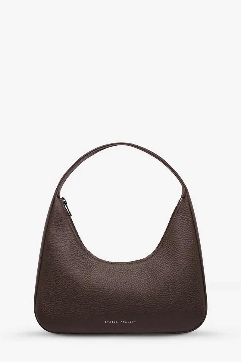 Aurora Cocoa Leather Structured Shoulder Bag - Image 4