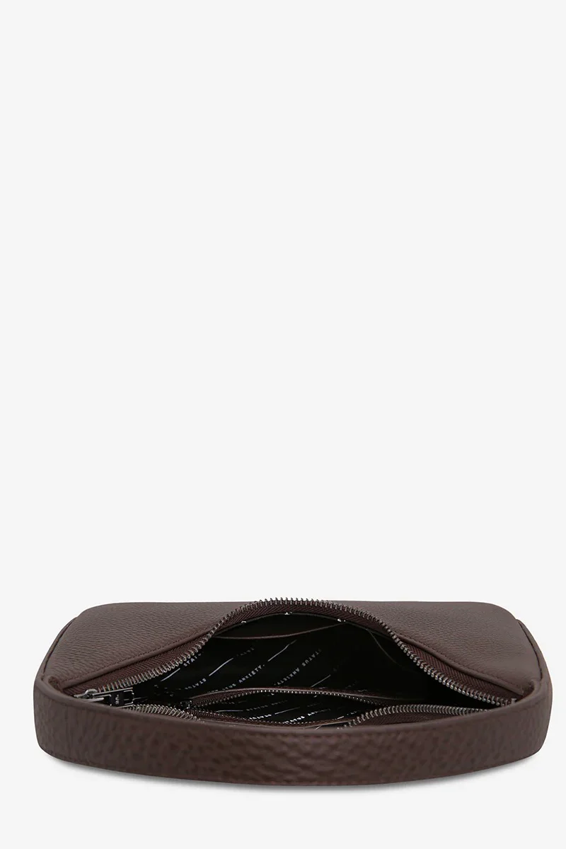 Aurora Cocoa Leather Structured Shoulder Bag - Image 5