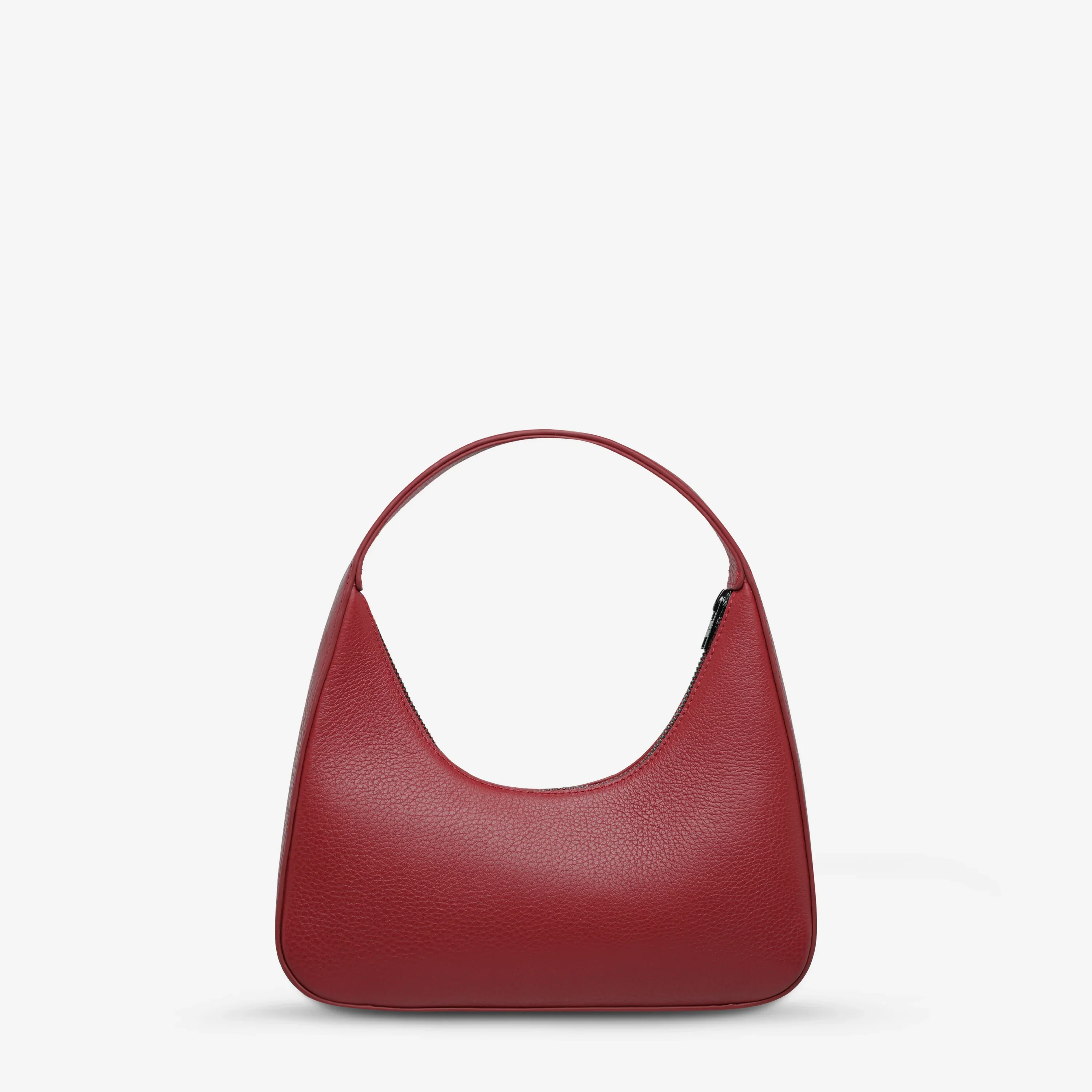 Aurora Rouge Leather Structured Shoulder Bag - Image 3