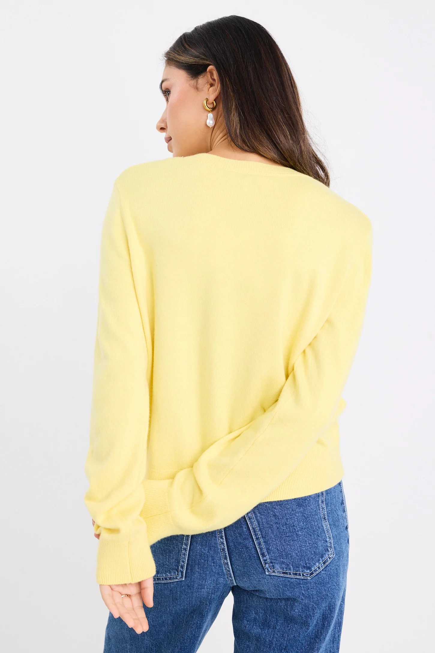 Autograph Lemon Soft Wool Blend Crewneck Cardigan - Image 6