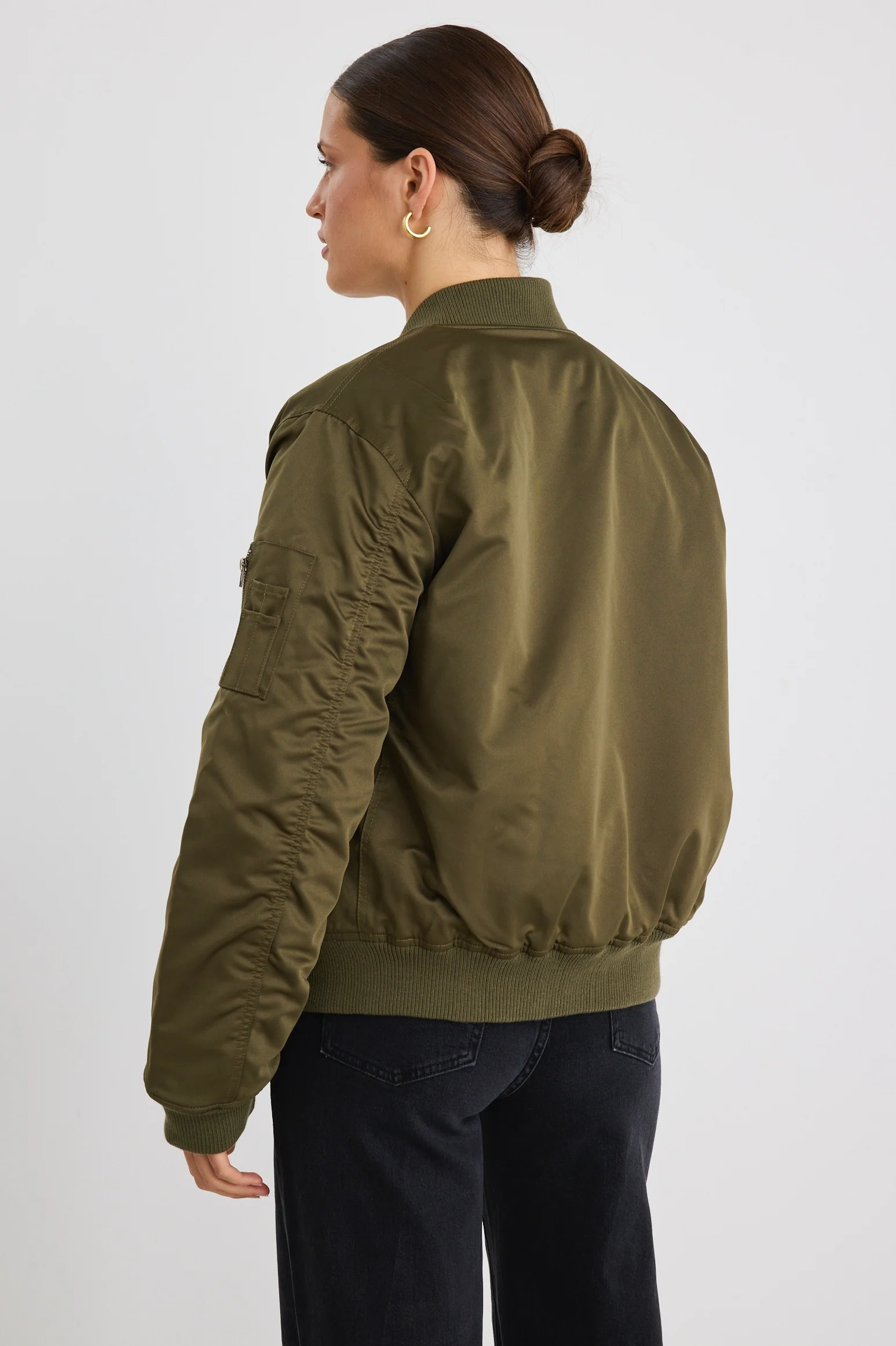 Aviation Khaki MA1 Bomber Jacket - Image 6