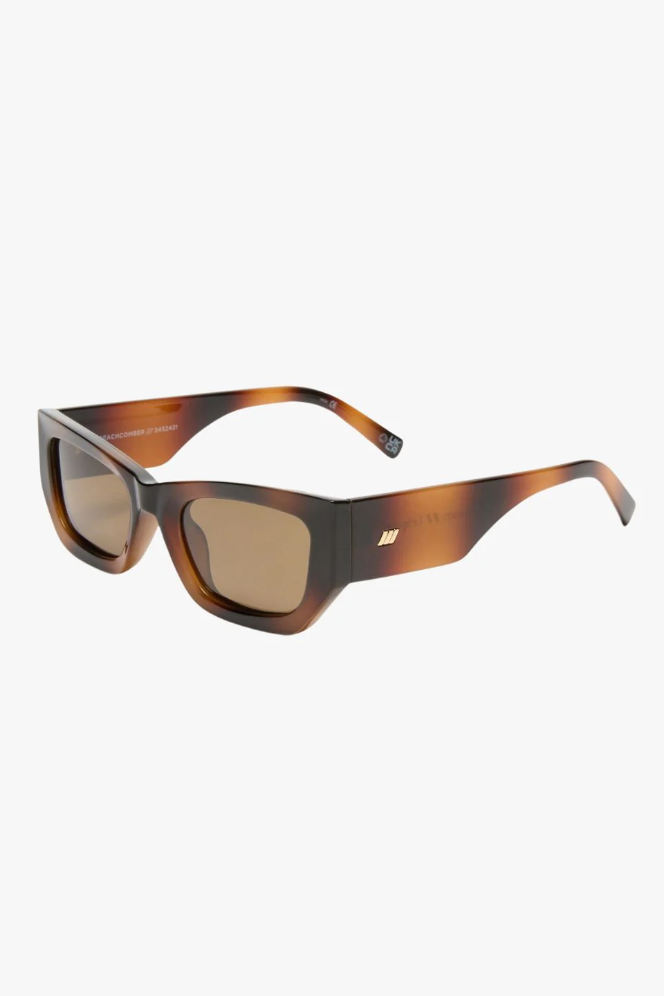 Beachcomber Tort Rectangular Polarised Lens Sunglasses - Image 4