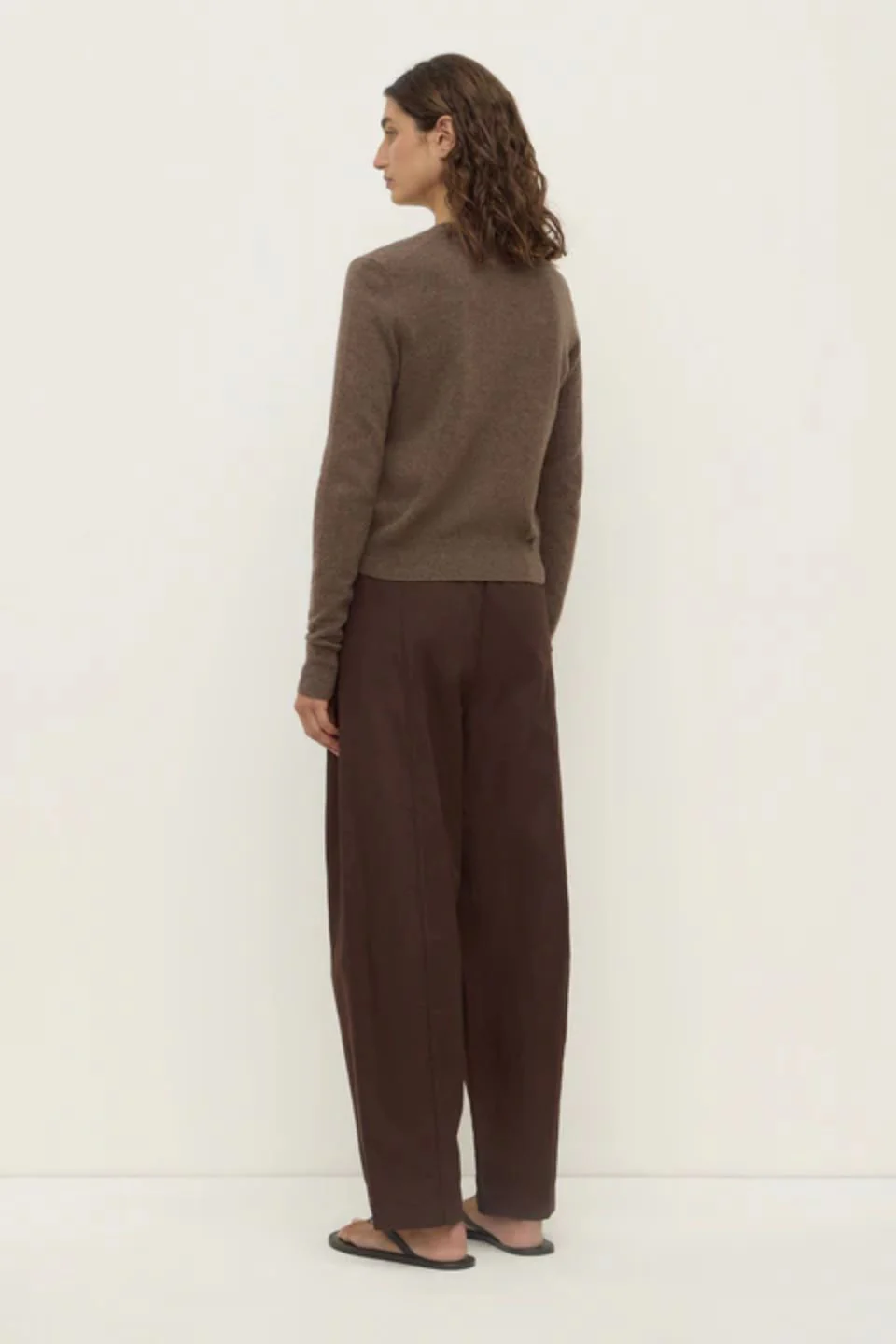 Benny Cocoa Marle Wool Knit Cardigan - Image 4