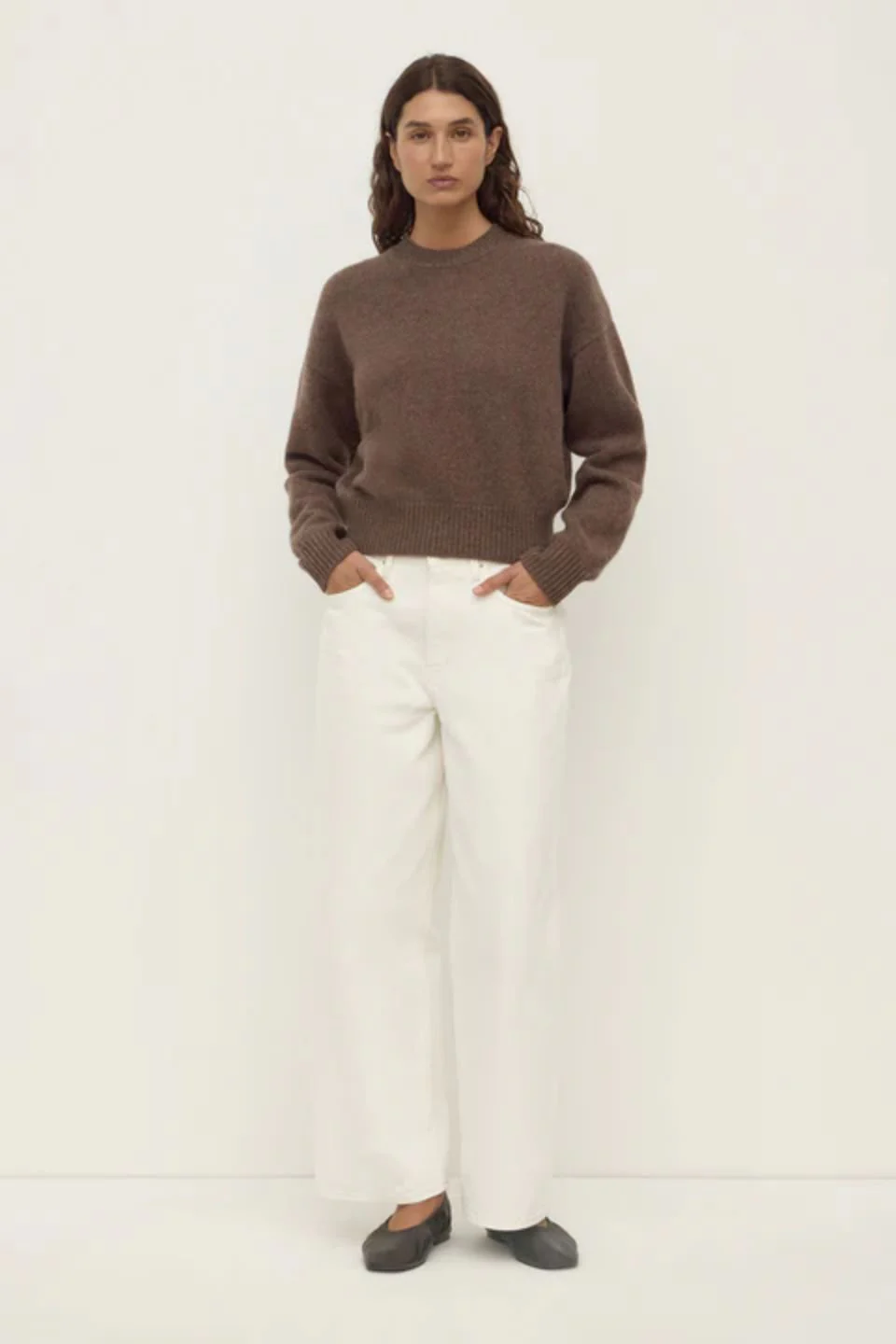 Benny Cocoa Marle Wool Knit Sweater - Image 2