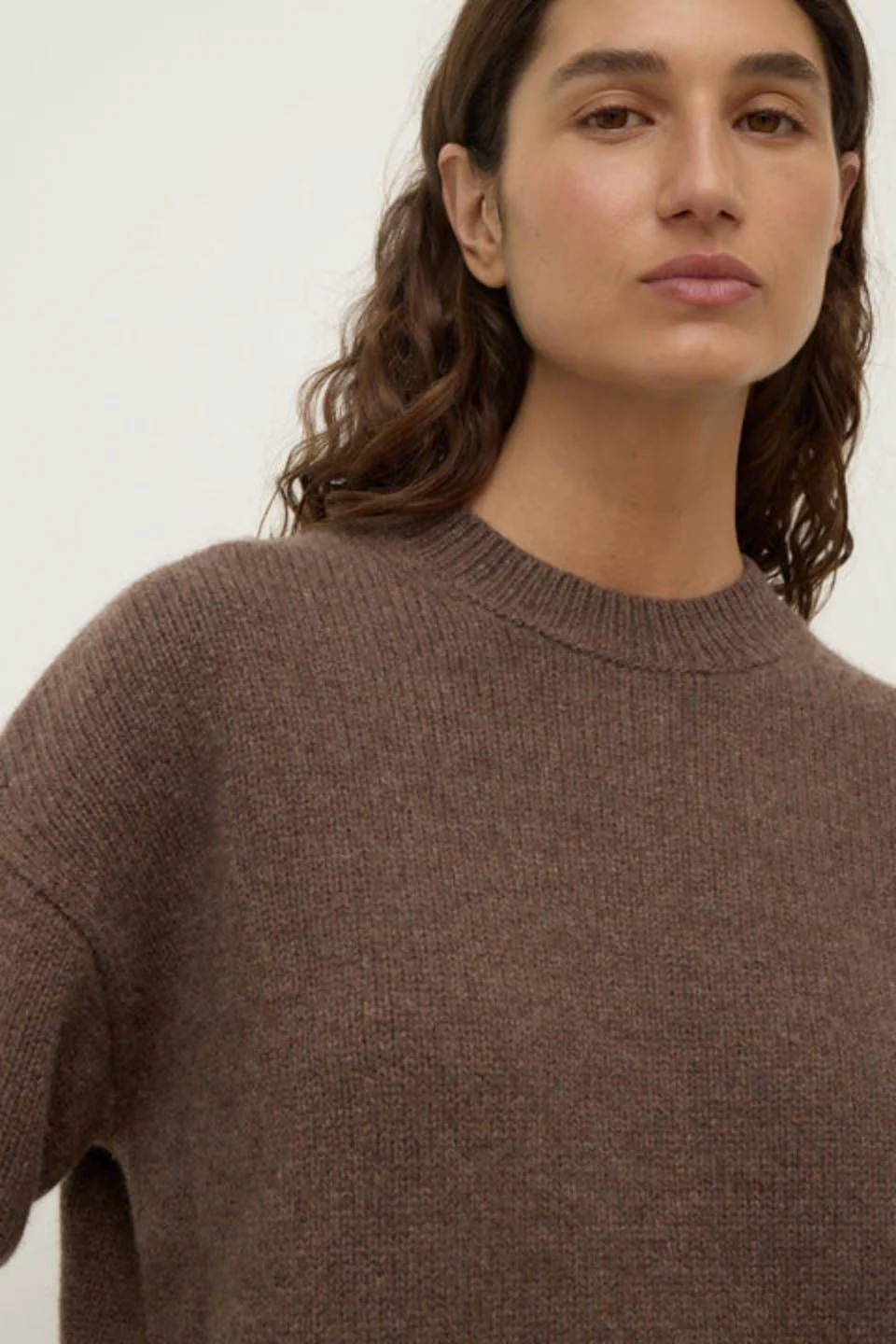Benny Cocoa Marle Wool Knit Sweater - Image 3