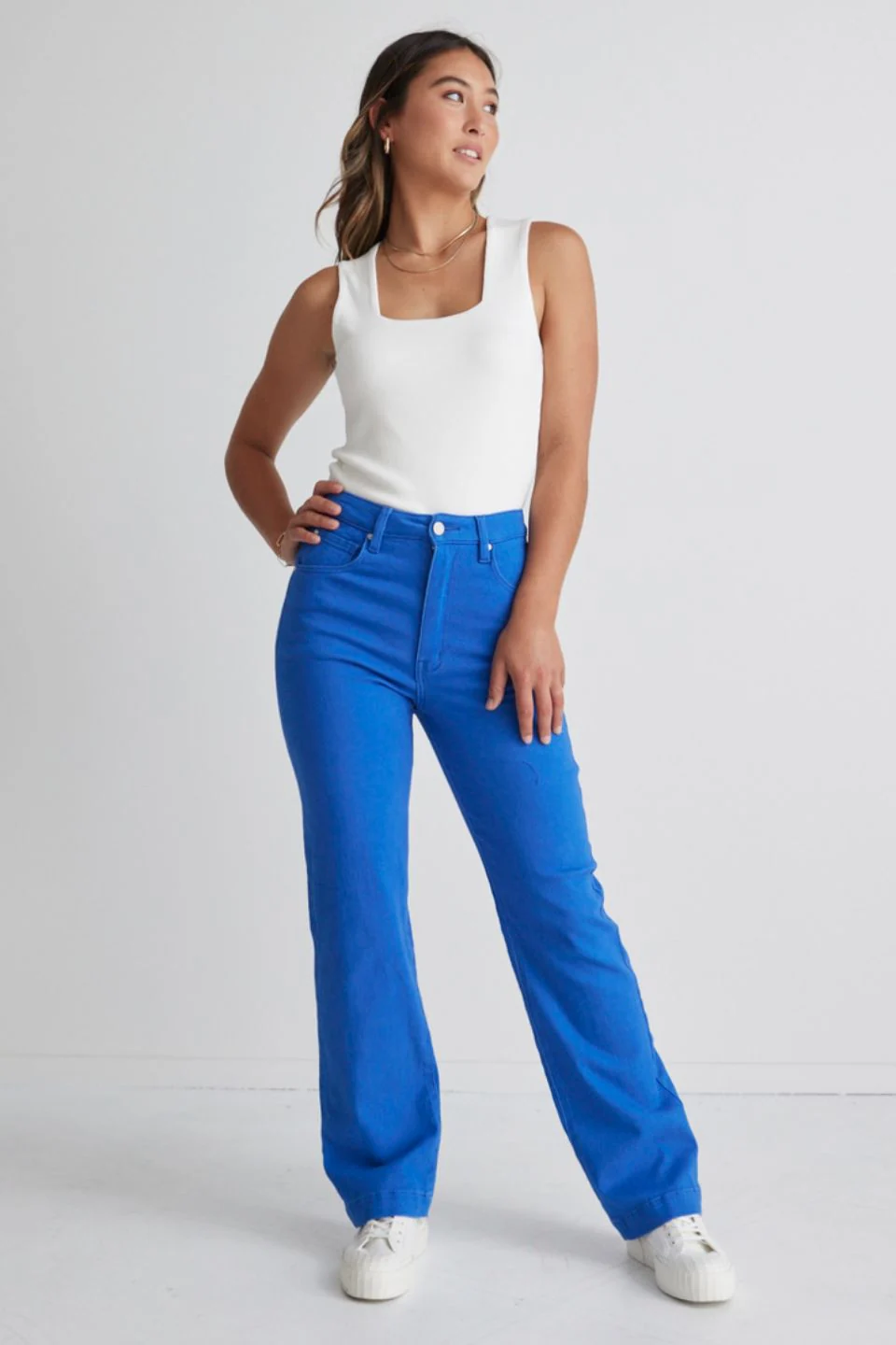 Billie Cobalt Blue Wide Leg Jeans - Image 3