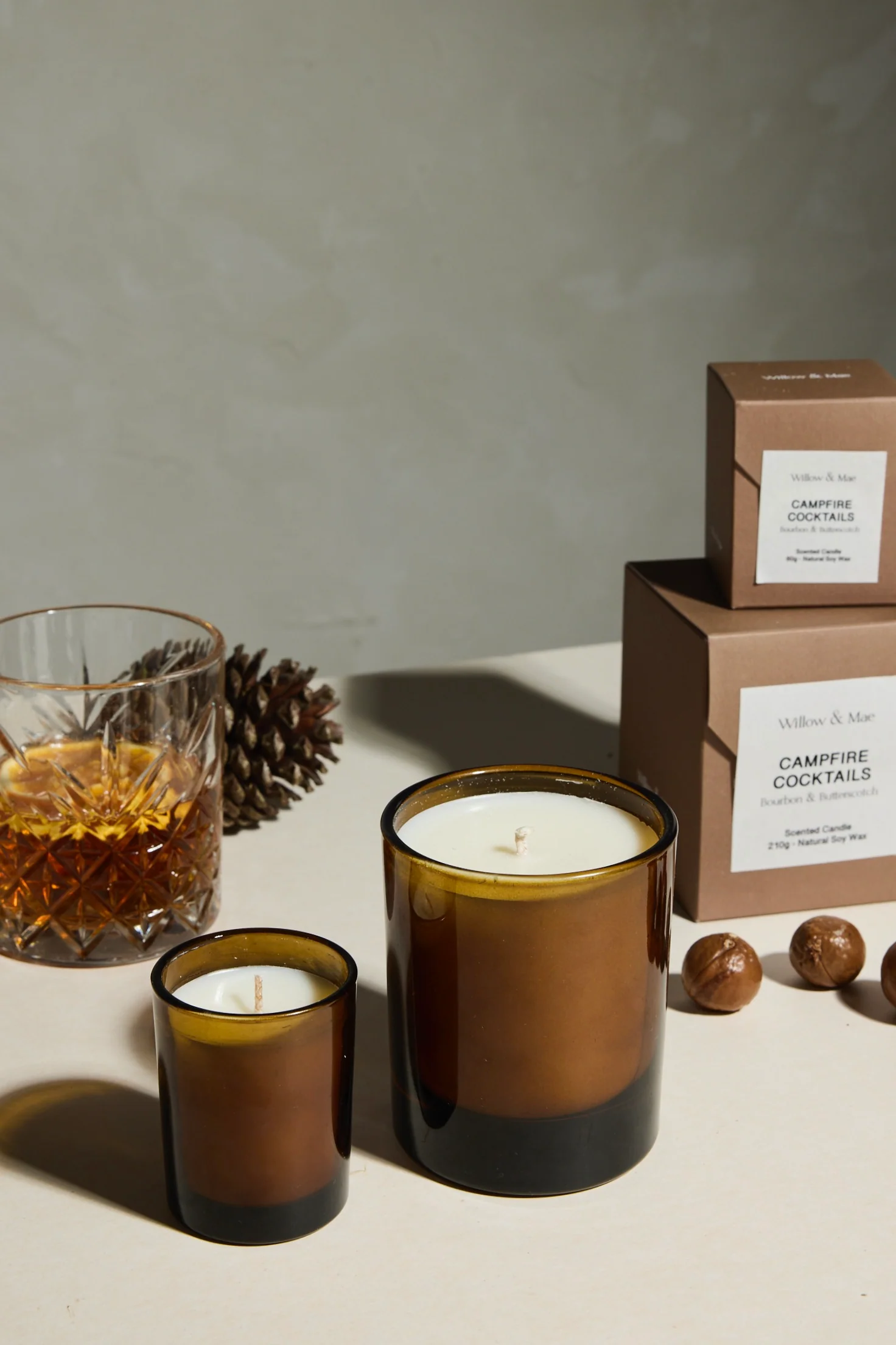 Campfire Cocktails Bourbon + Butterscotch 60g Soy Candle - Image 2