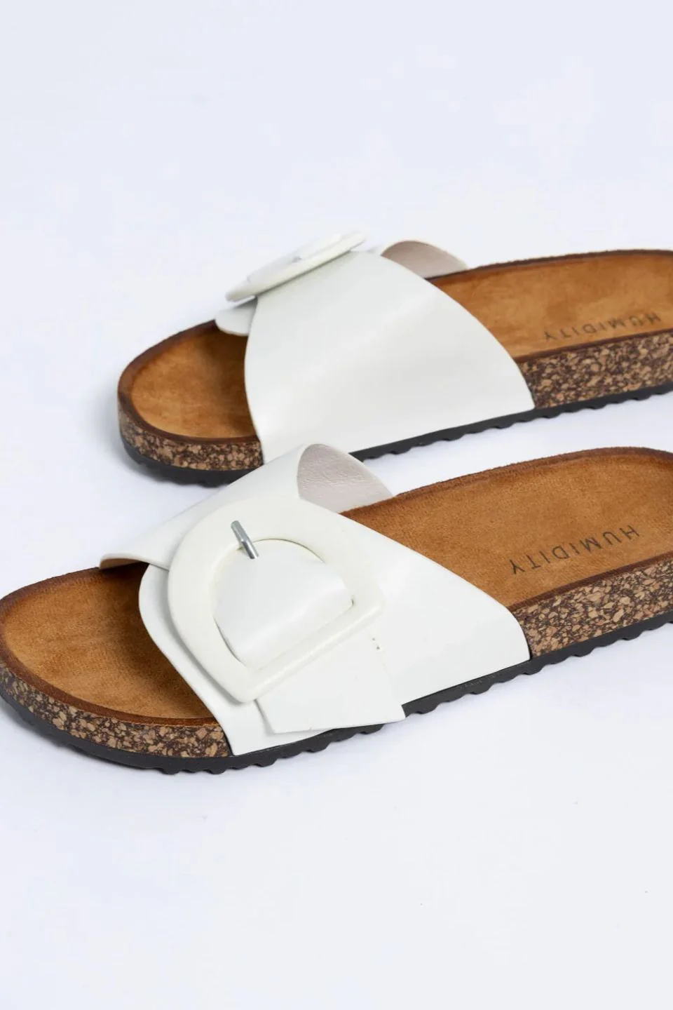 Buckle White Cork Base Slide - Image 3