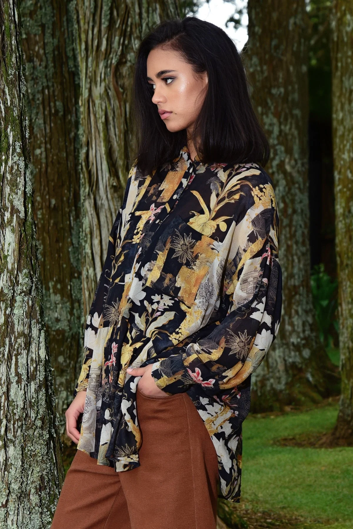 Button Up Buttercup Floral LS Button Through Shirt - Image 2