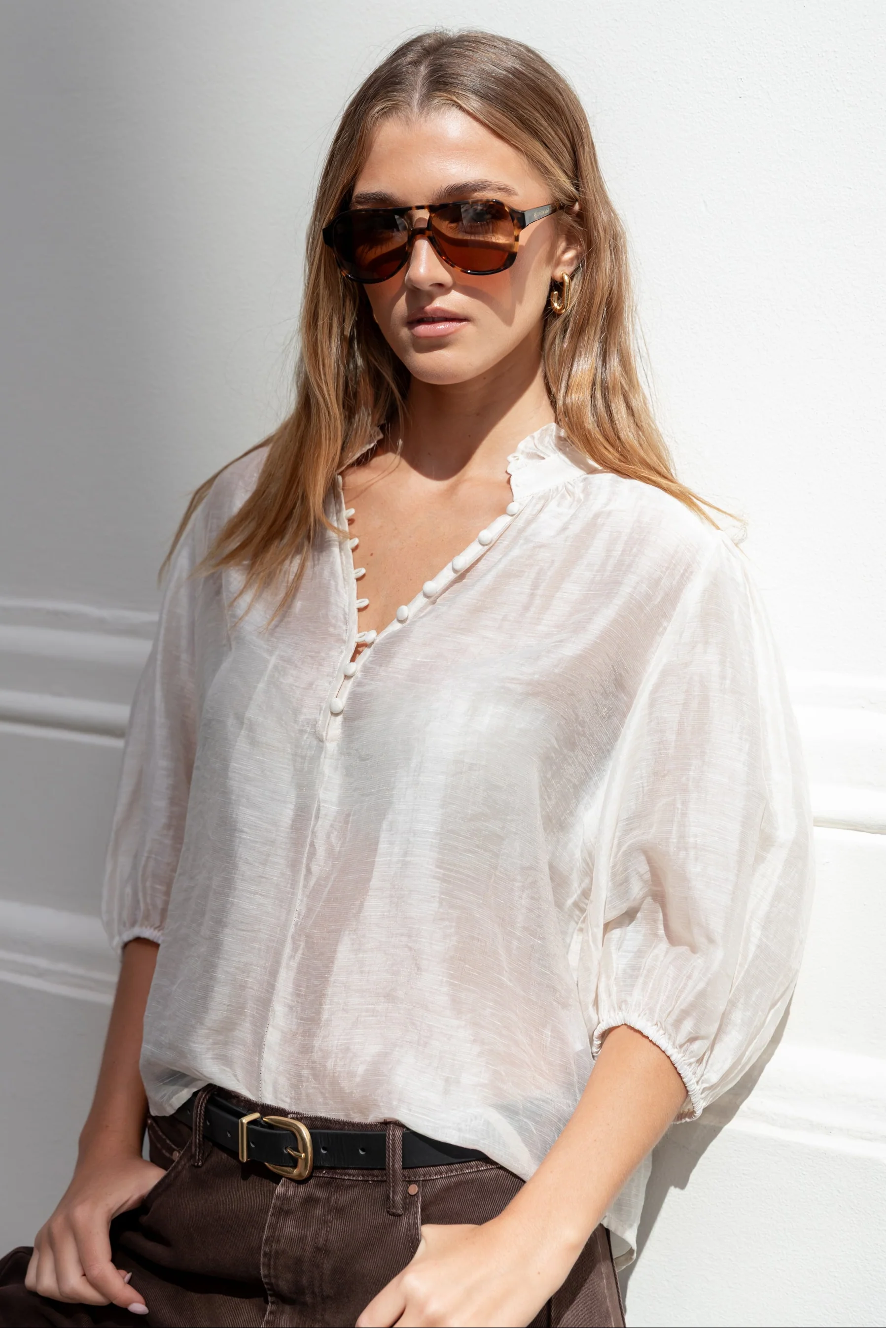 Cannes Tort Aviator Sunglasses - Image 2