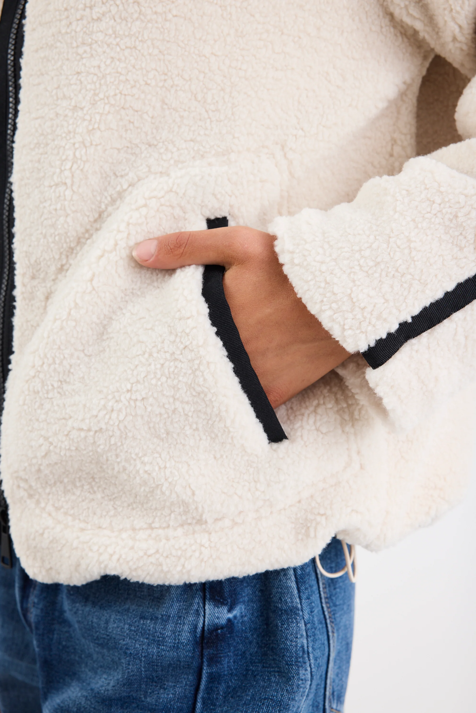 Chalet Taupe Sherpa Collared Jacket - Image 7