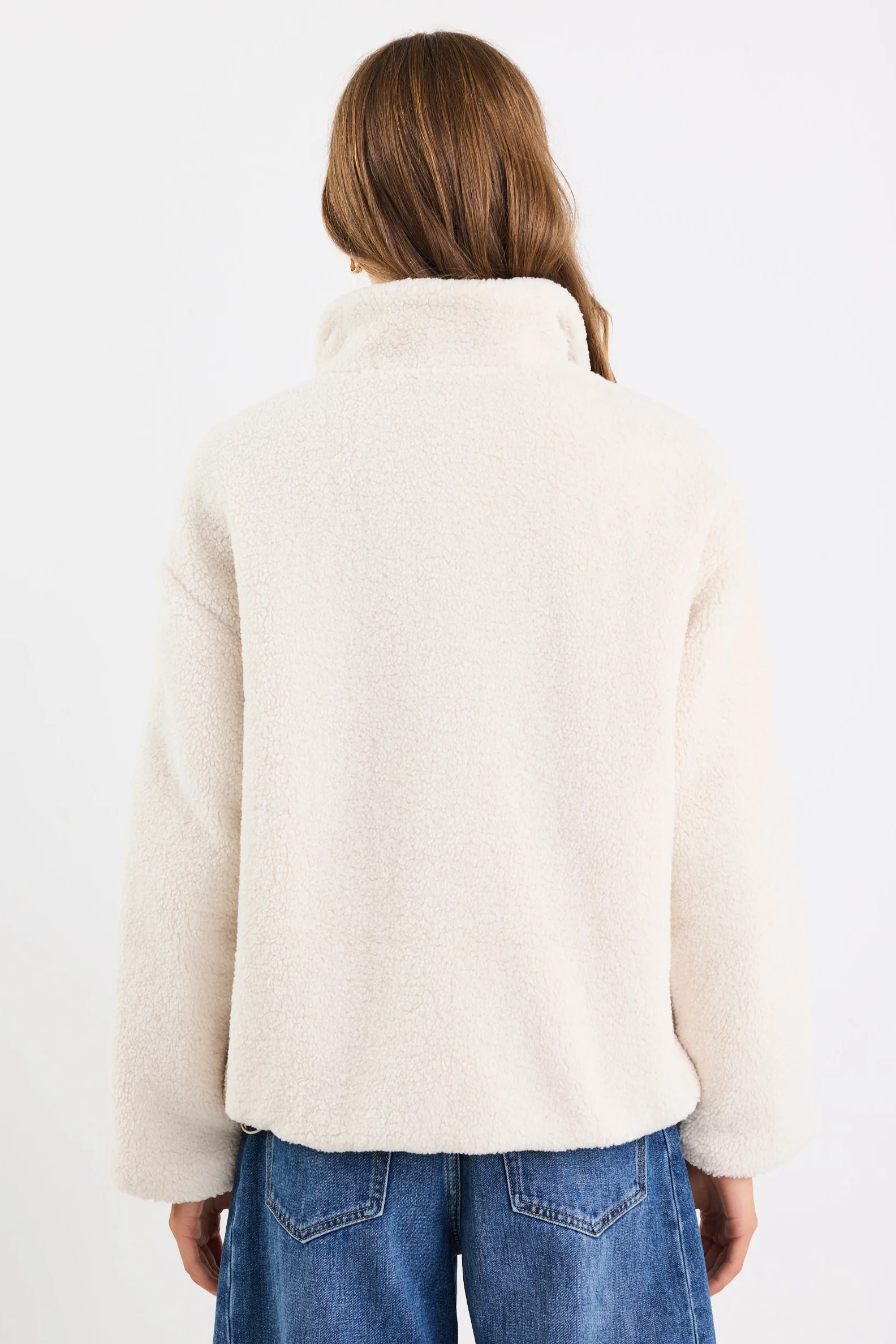 Chalet Taupe Sherpa Collared Jacket - Image 8