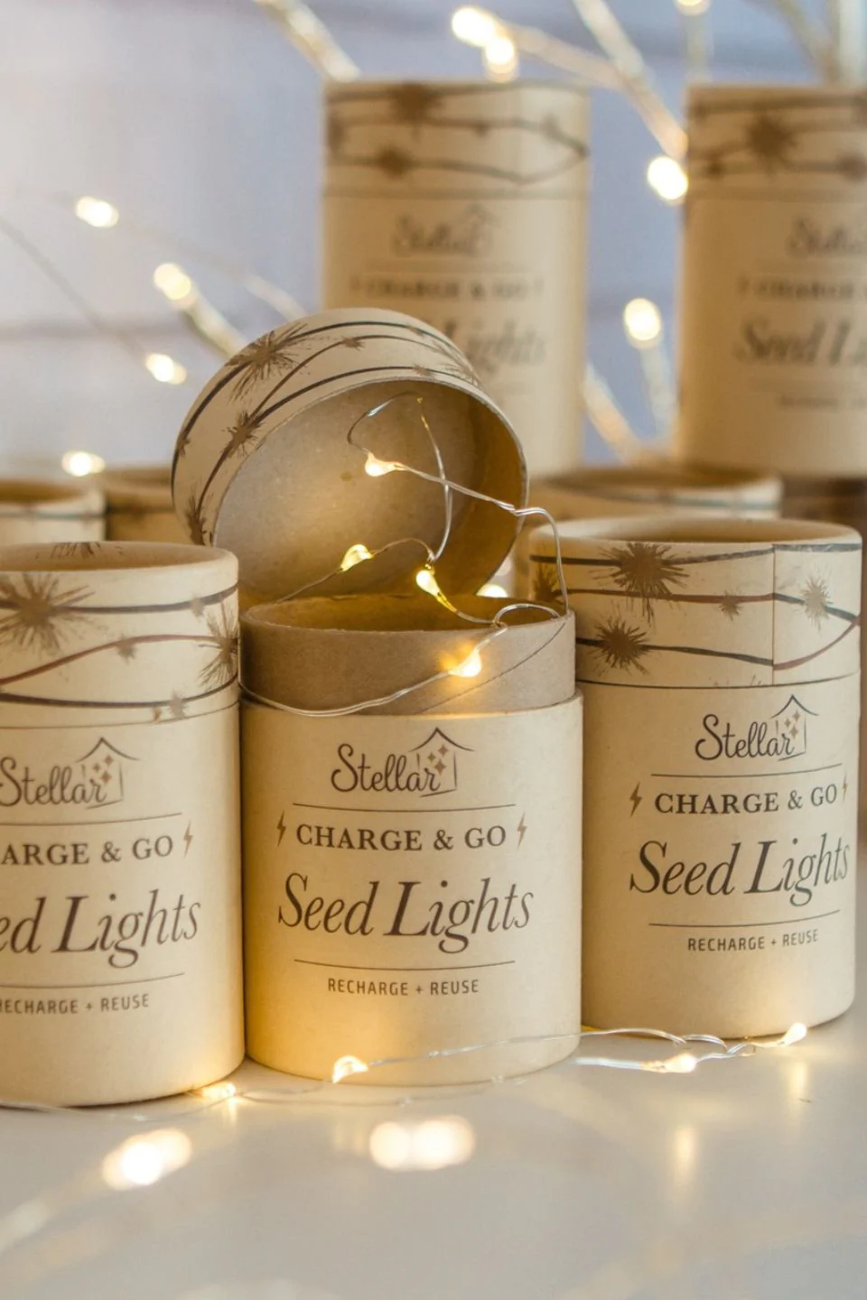 Charge & Go Silver Warm White Rechargable 3m String Seed Lights - Image 2