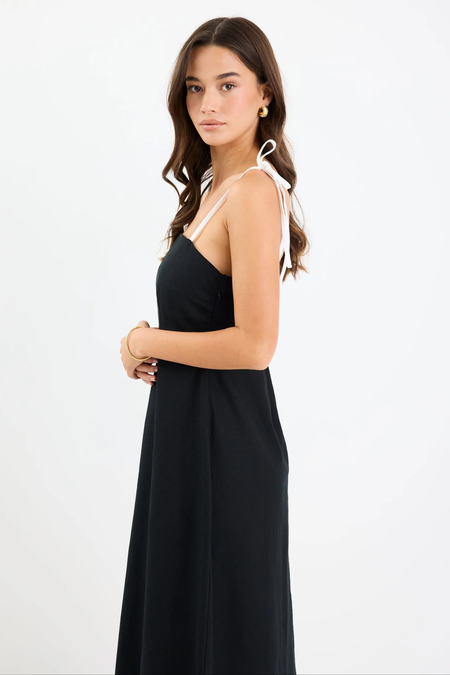 Citizen Black White Strappy Maxi Dress - Image 4