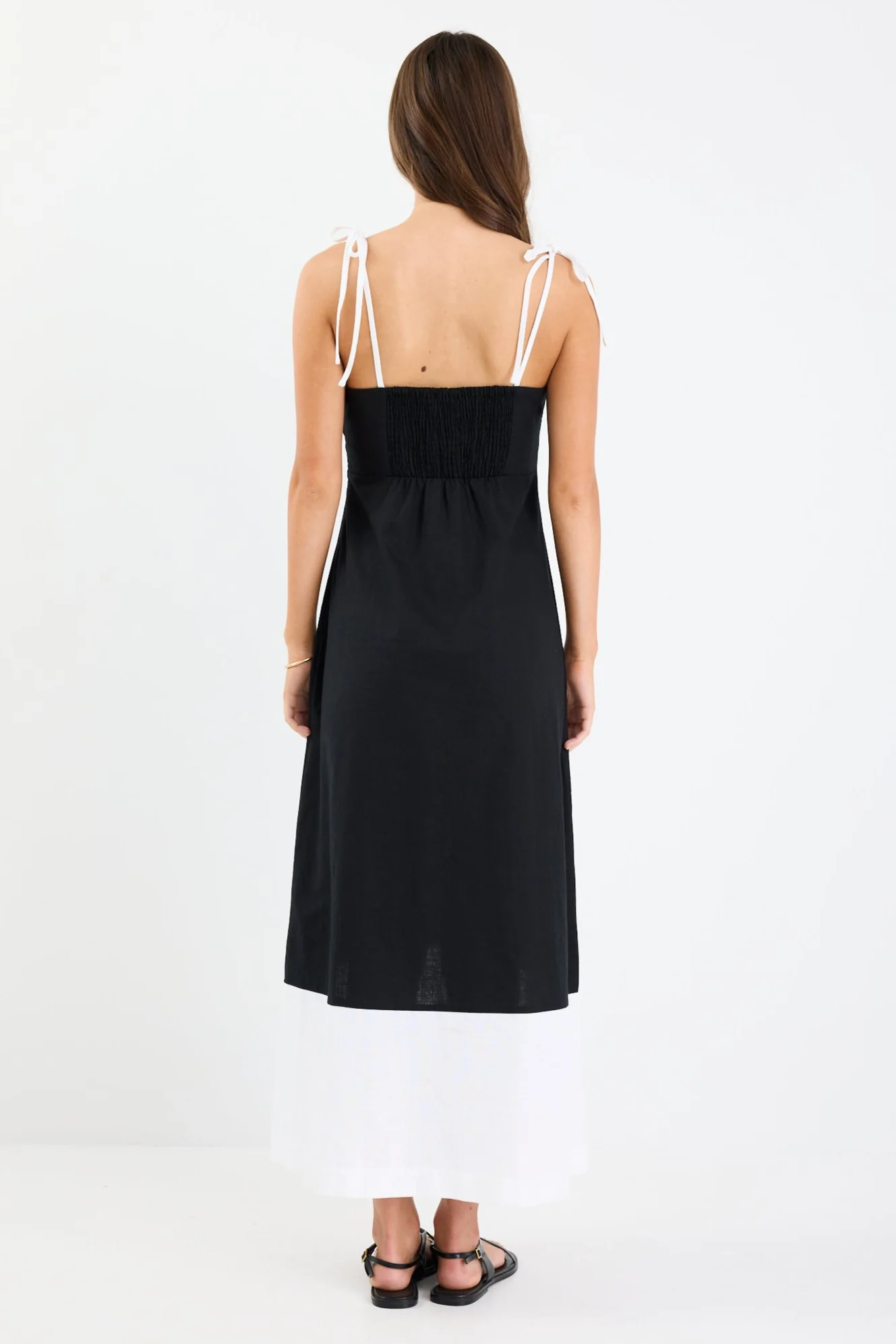 Citizen Black White Strappy Maxi Dress - Image 5