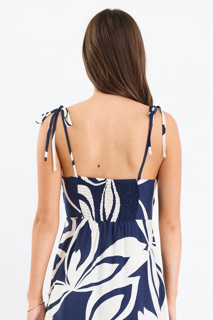 Citizen Navy Cutout Print Strappy Maxi Dress - Image 5