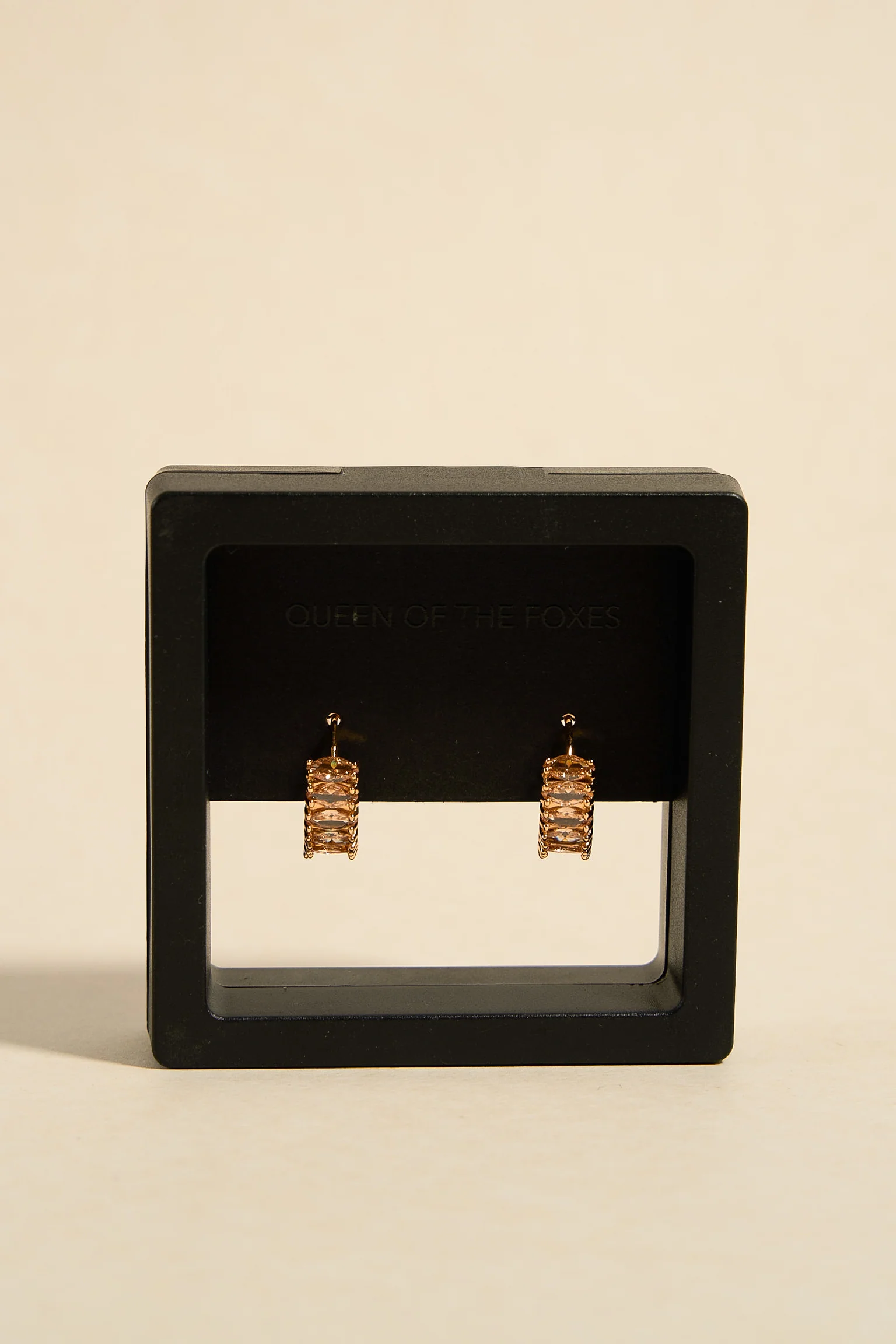 Citrine Cluster Gold Huggies - Image 2