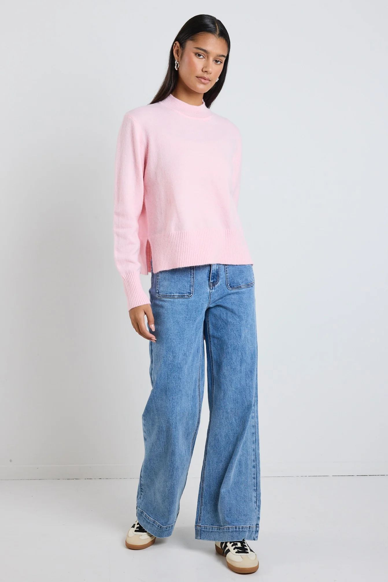 Cloud Blush Funnel Neck Knit Jumper - Image 2