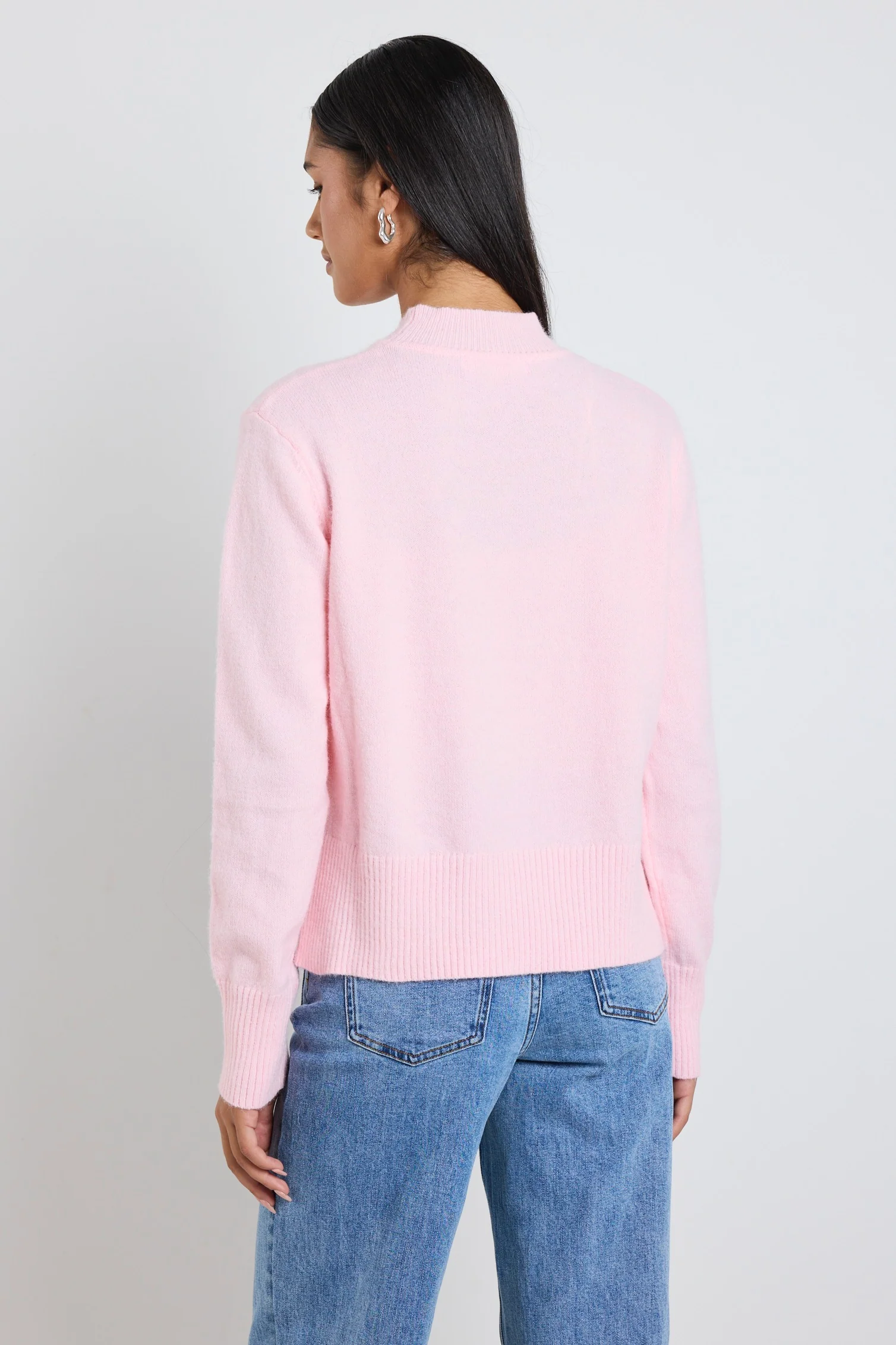 Cloud Blush Funnel Neck Knit Jumper - Image 6