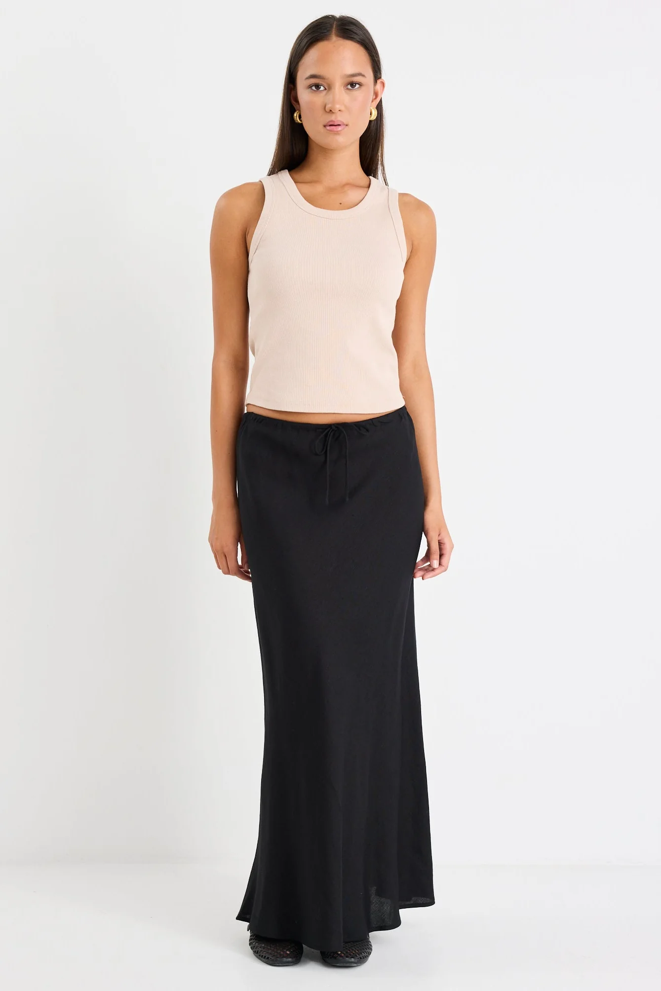 Cobble Taupe Rib Cutaway Tank - Image 3