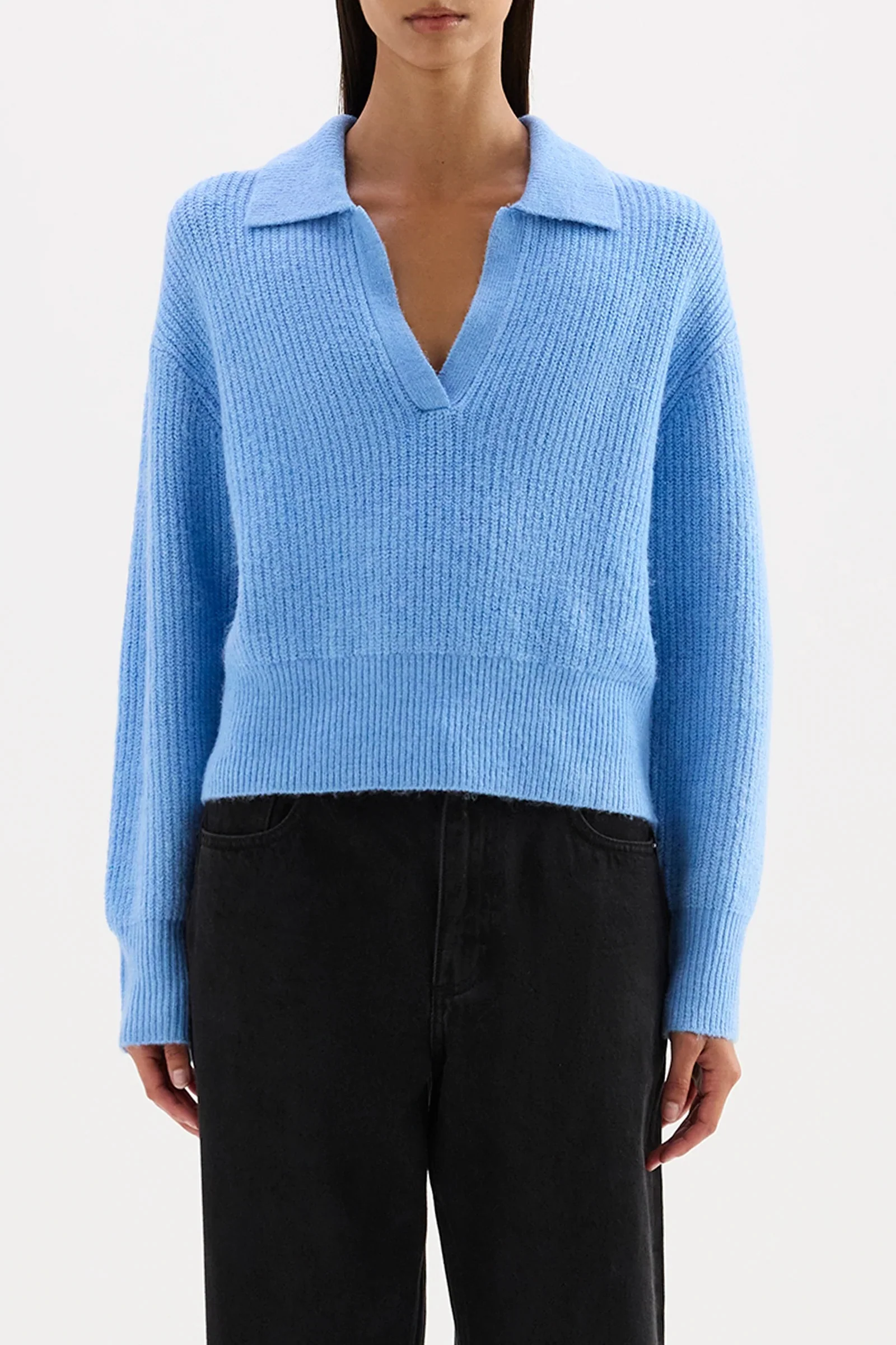 Coleen Horizon Blue Collared Rugby Knit - Image 3