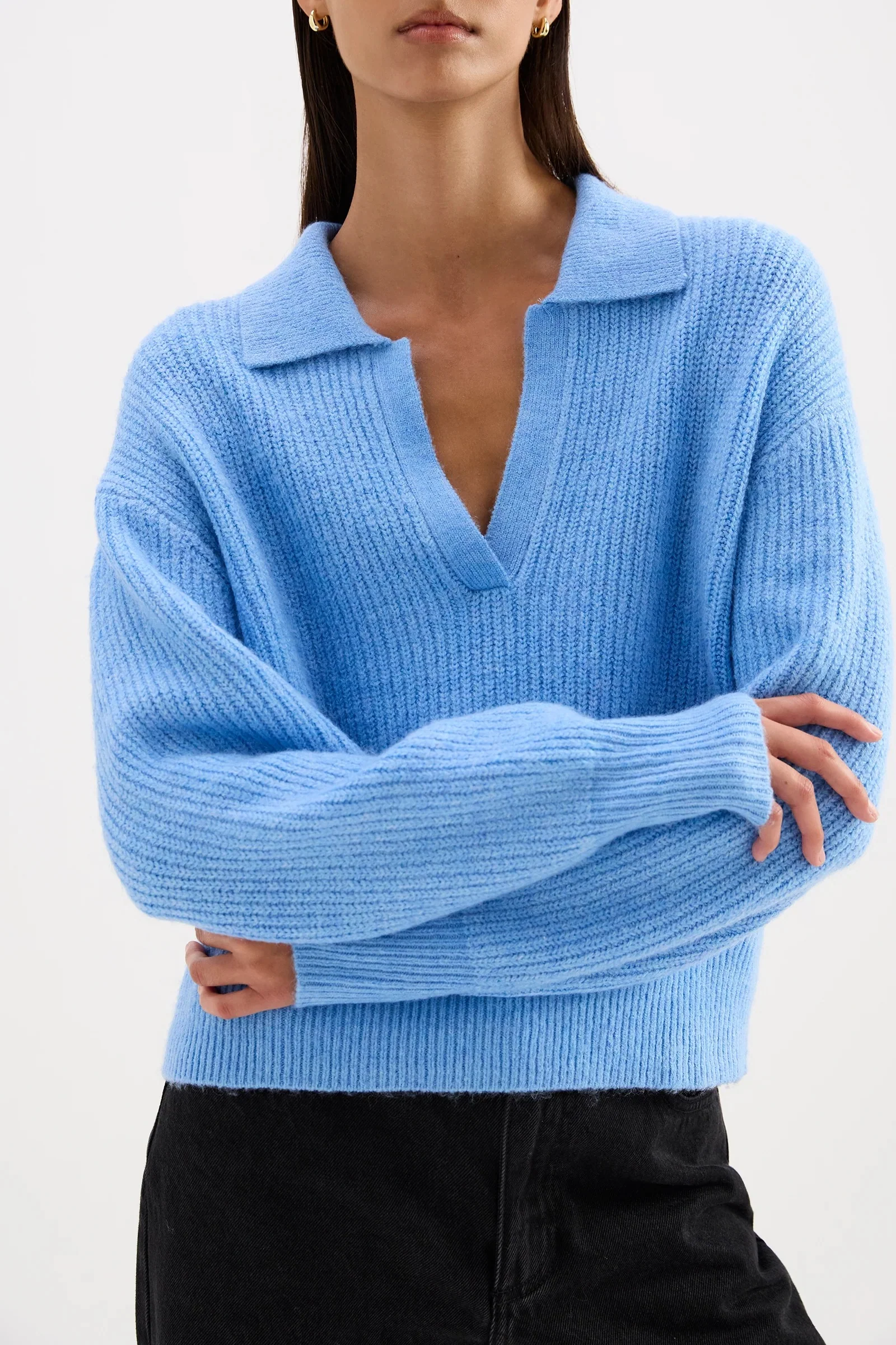 Coleen Horizon Blue Collared Rugby Knit - Image 6
