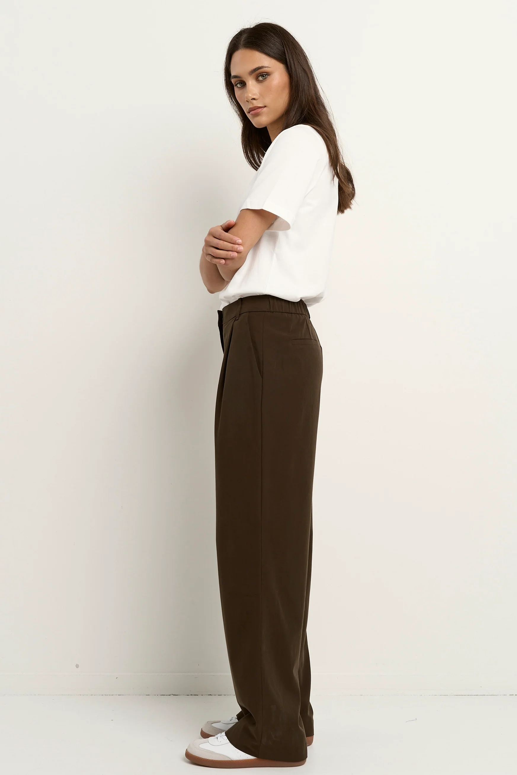 Confidential Chocolate Soft Touch Longer Length Elastic Back Pants - Image 3