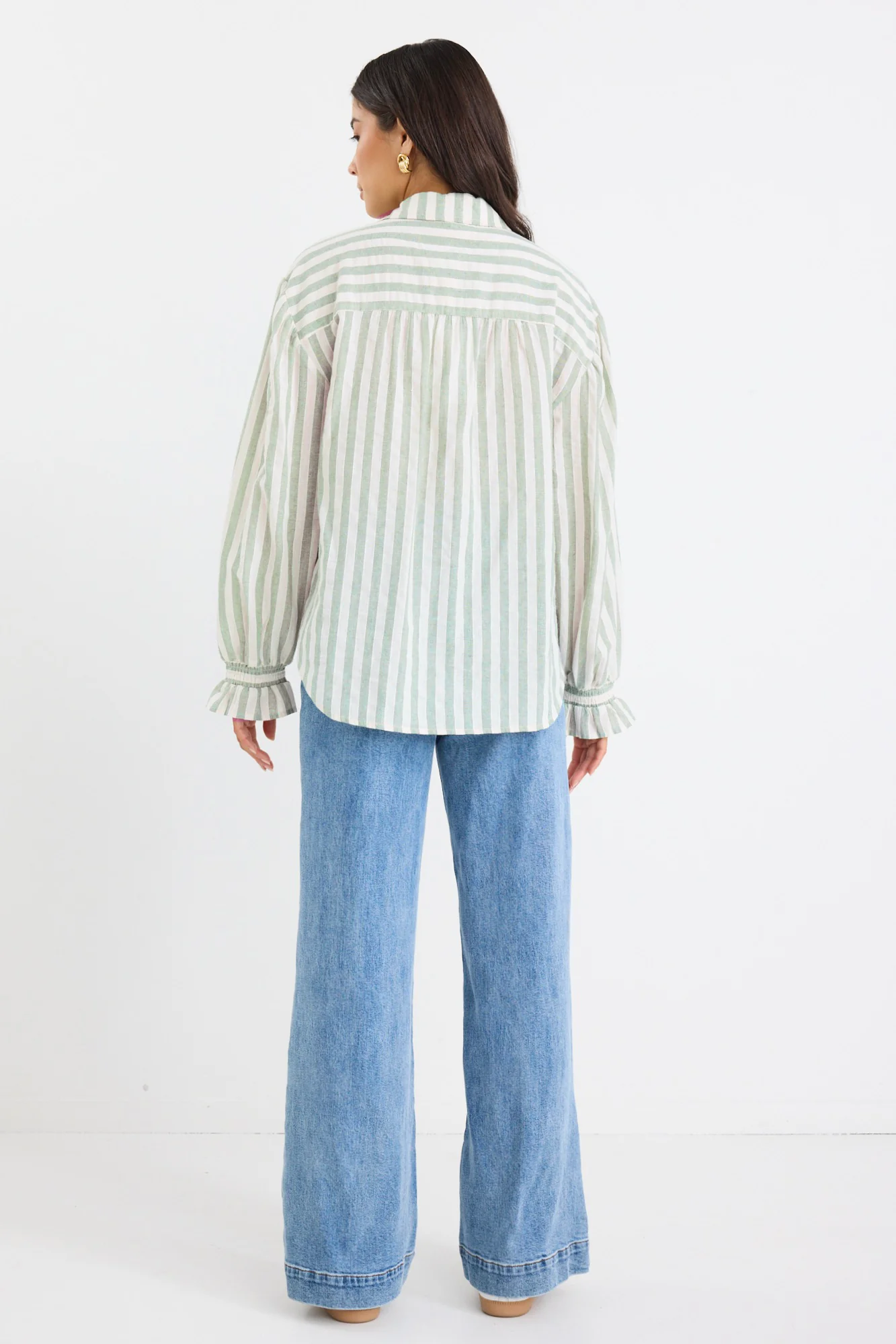 Connection Moss Stripe Drop Shoulder LS Shirt - Image 6