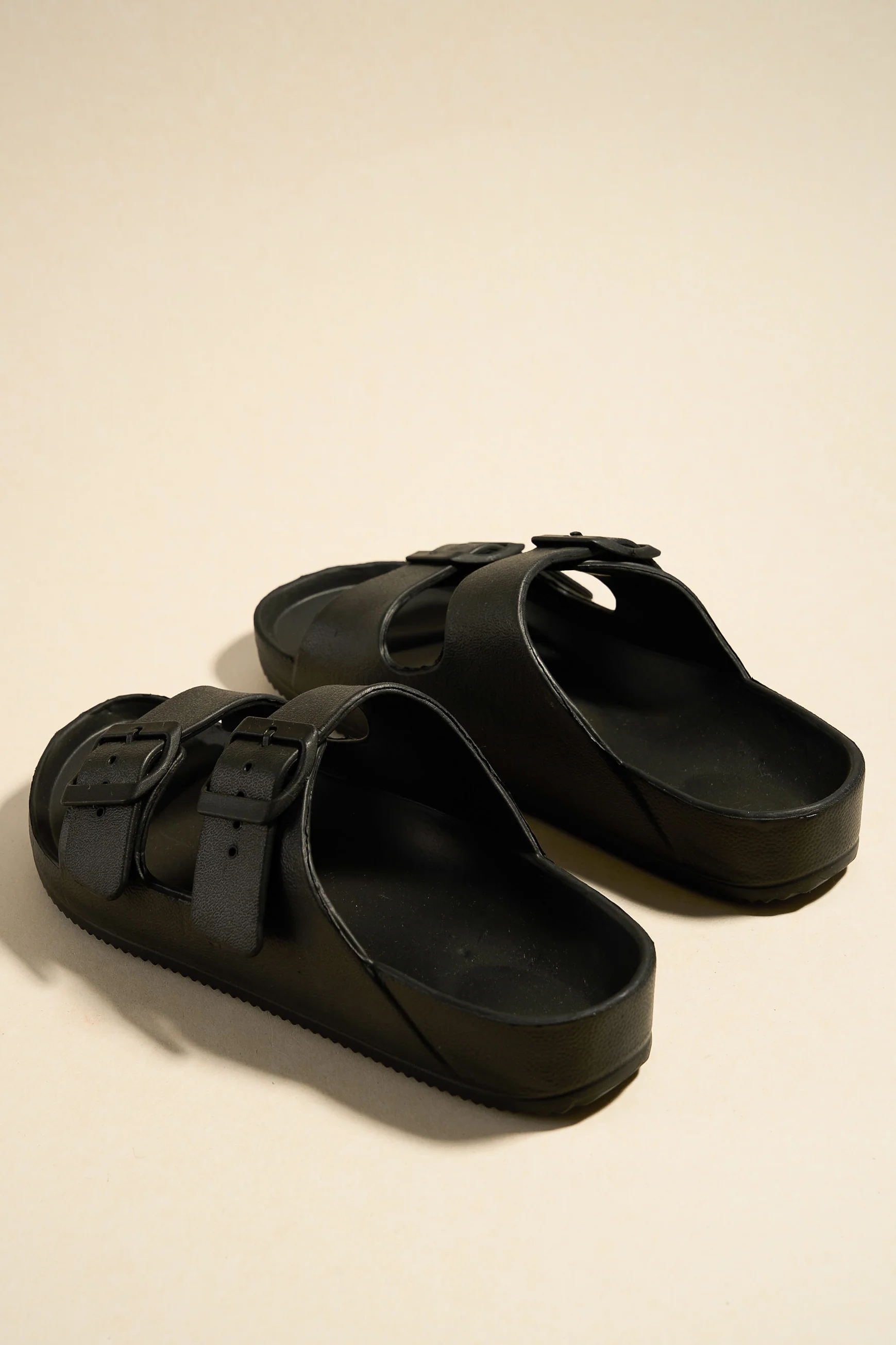 Cool Black Double Buckle Slides - Image 3