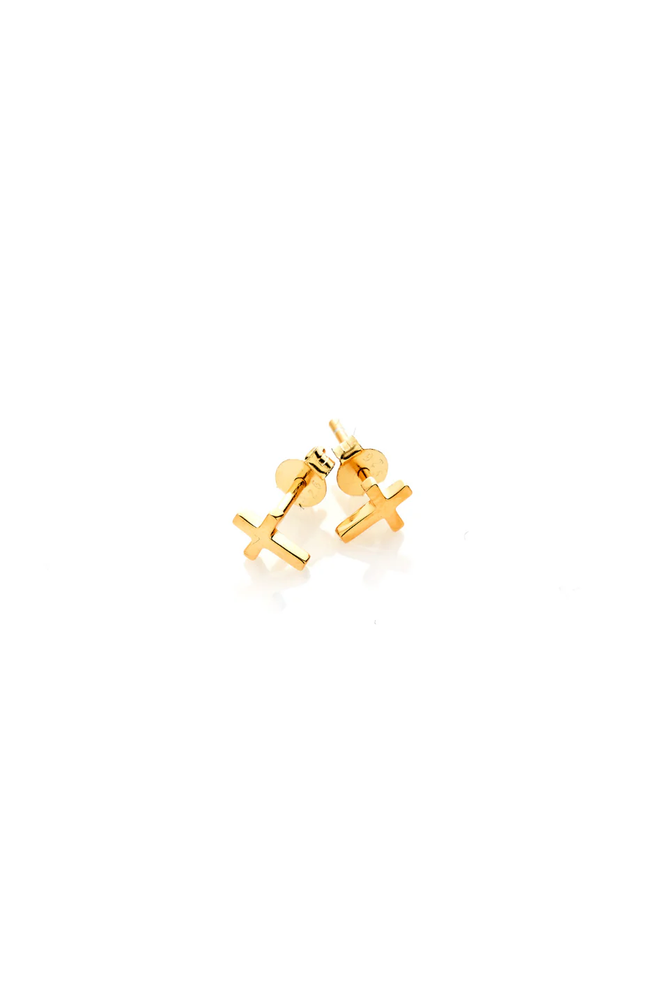 Cross Studs Gold Plated