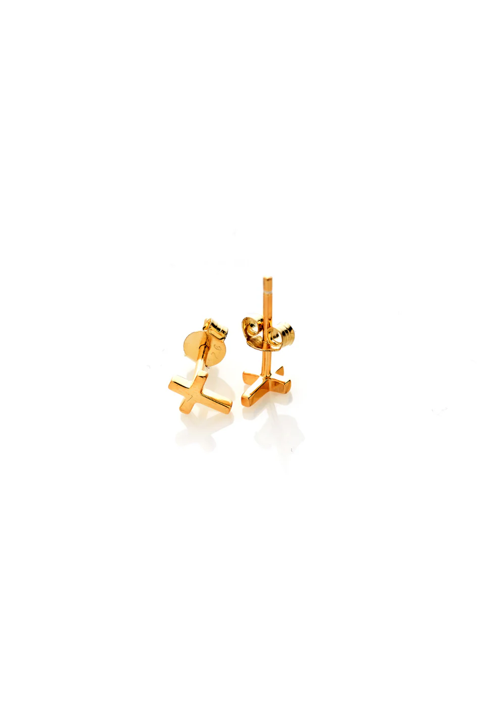 Cross Studs Gold Plated - Image 3