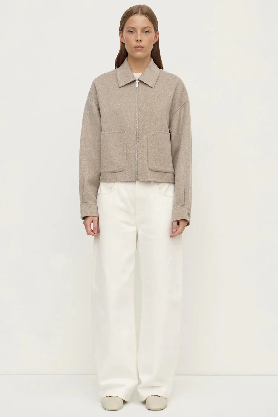 Dallas Pebble Wool Collared Jacket - Image 2