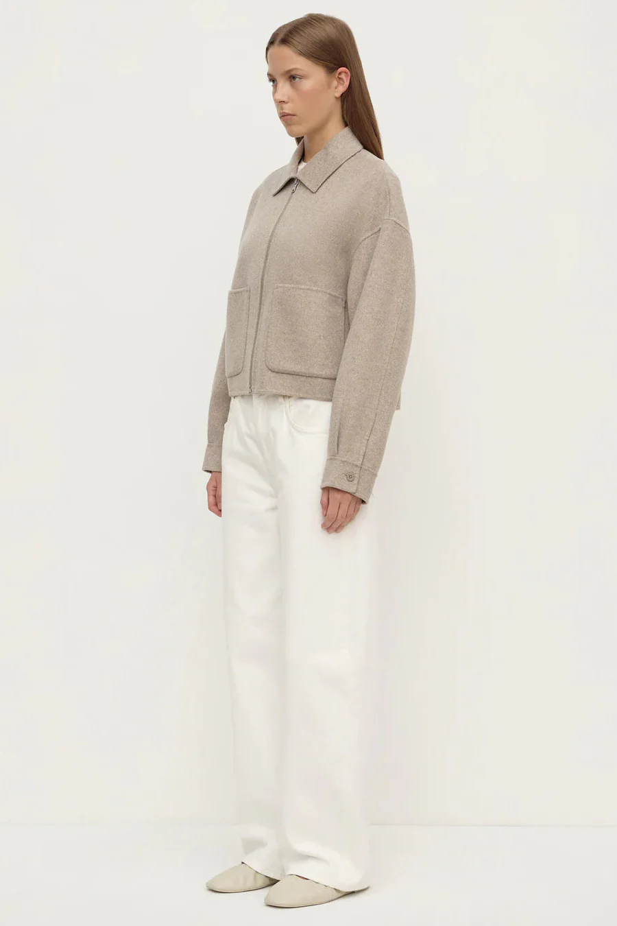Dallas Pebble Wool Collared Jacket - Image 4