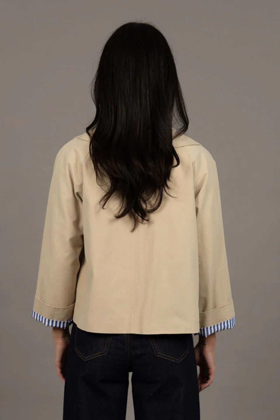 Dash Stone Cropped Cotton Coat - Image 2