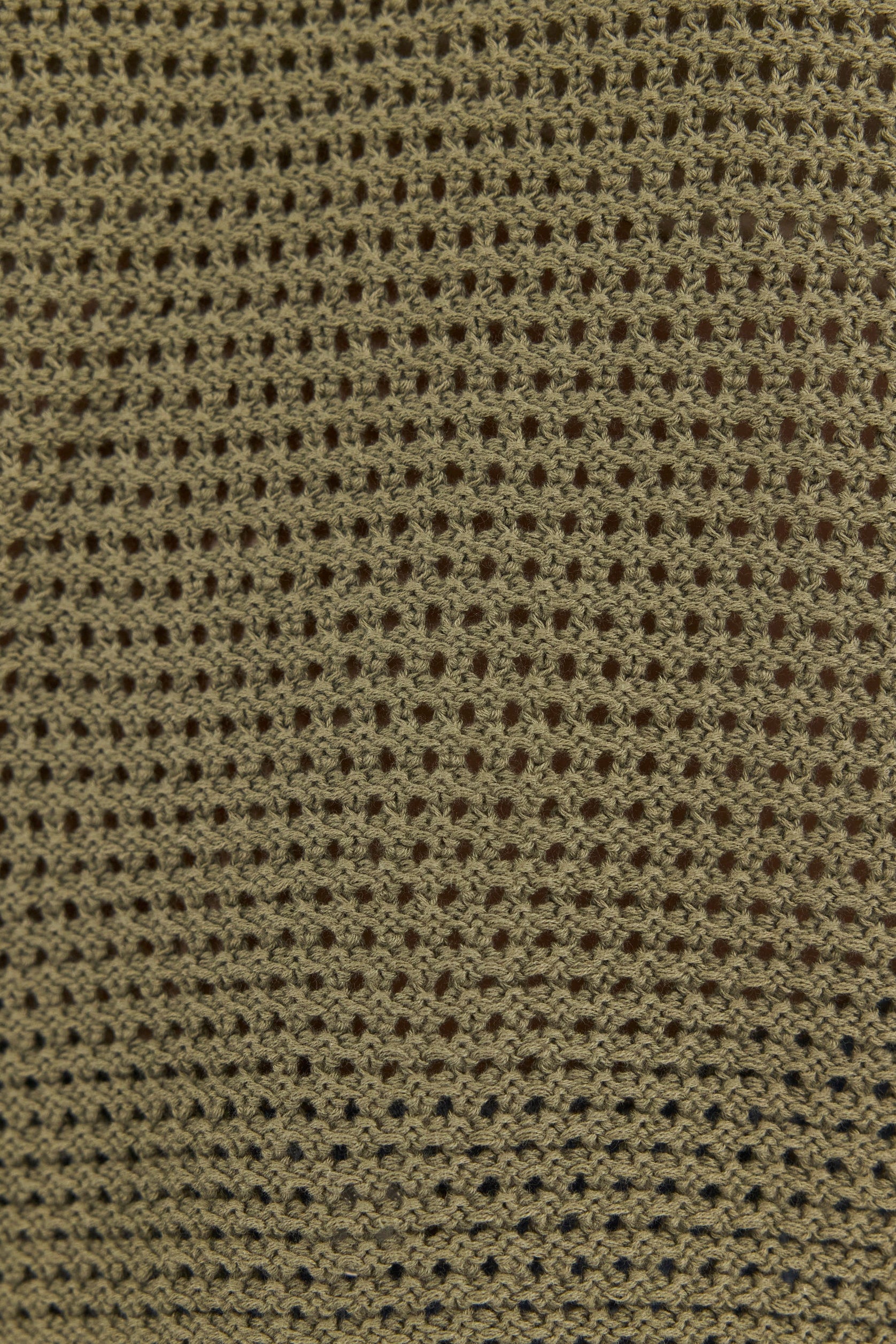 Dawn Soft Khaki Crochet Knit Jumper - Image 6