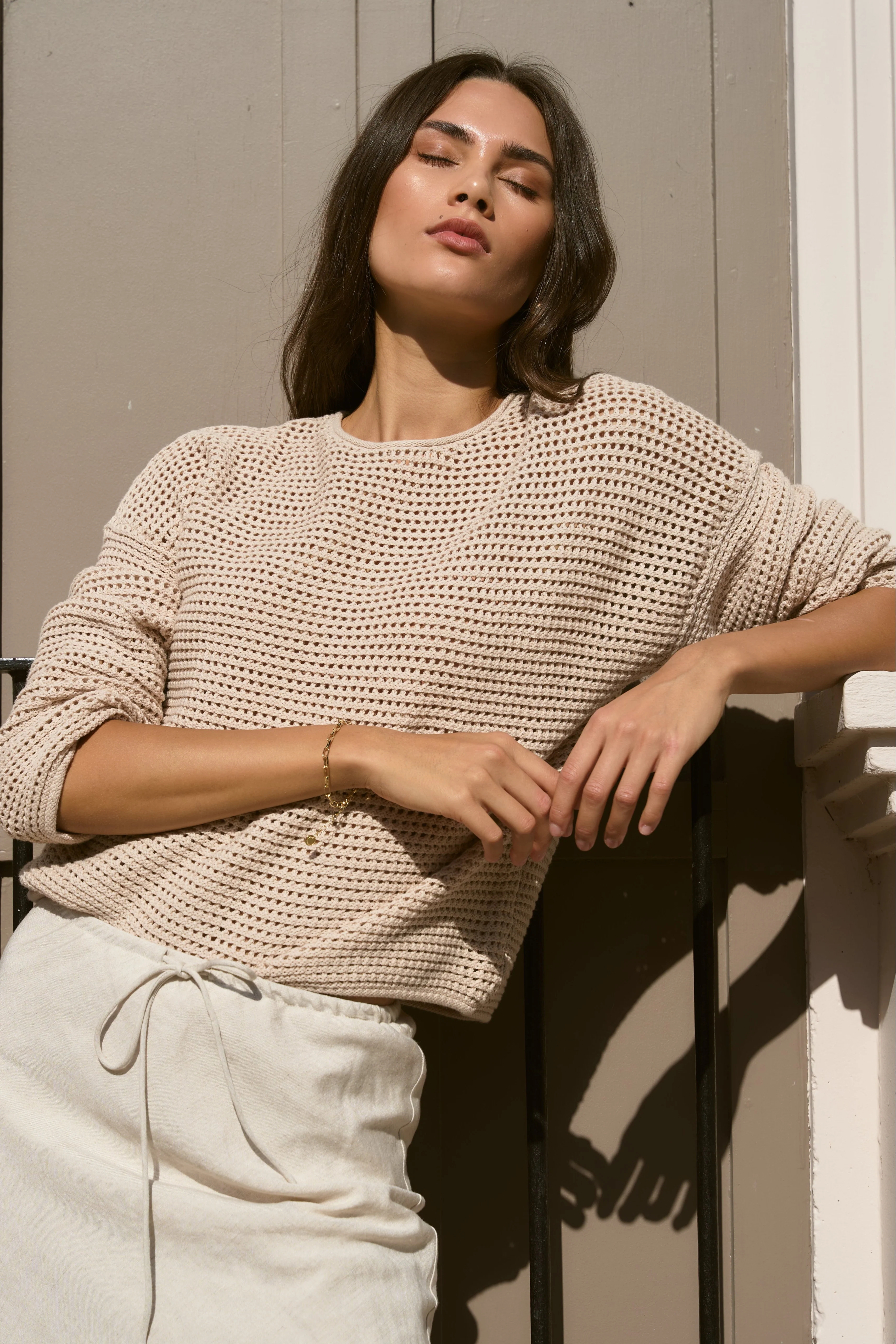 Dawn String Crochet Knit Jumper