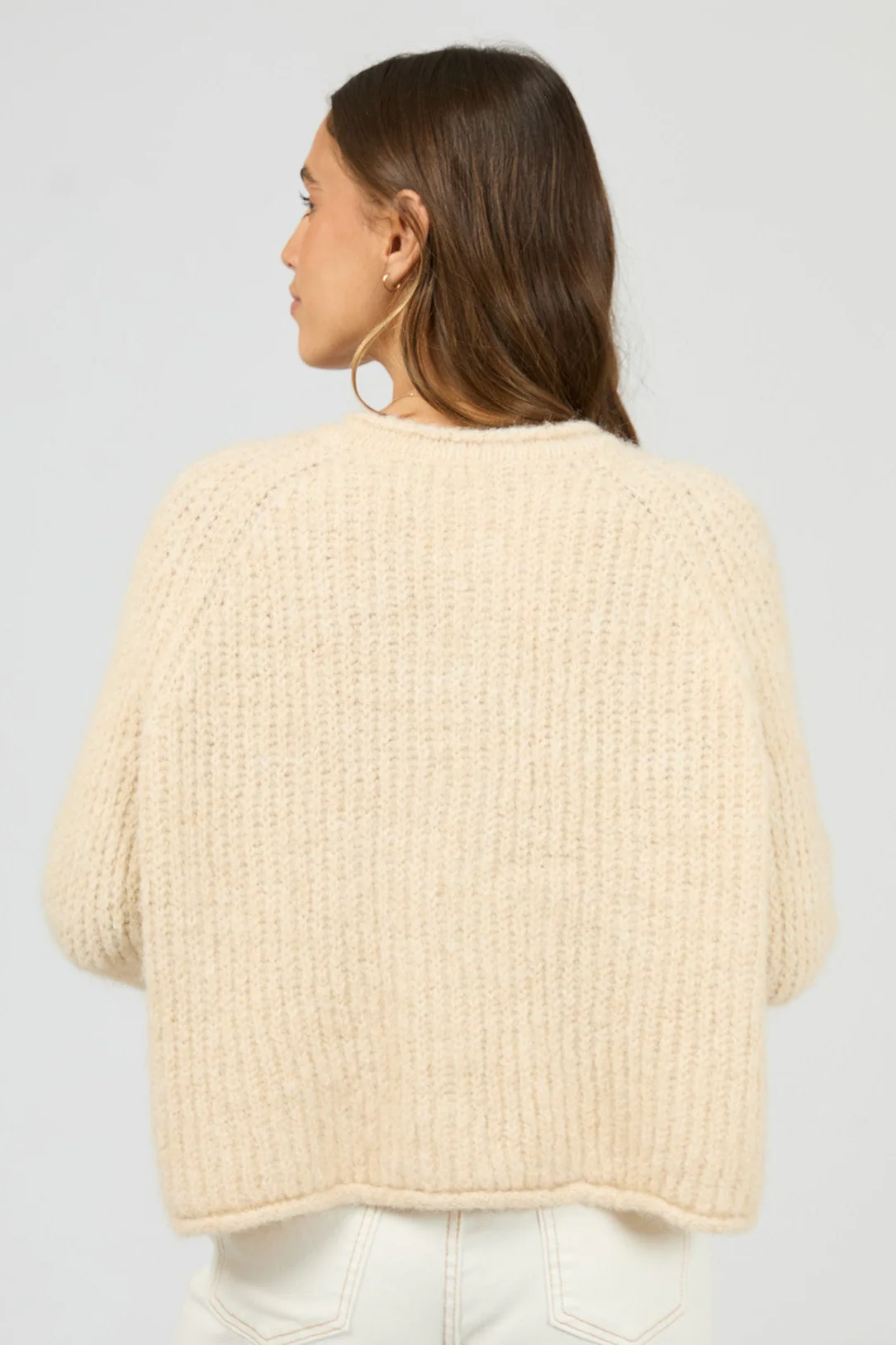 Devon Cream Crew Cardigan - Image 3